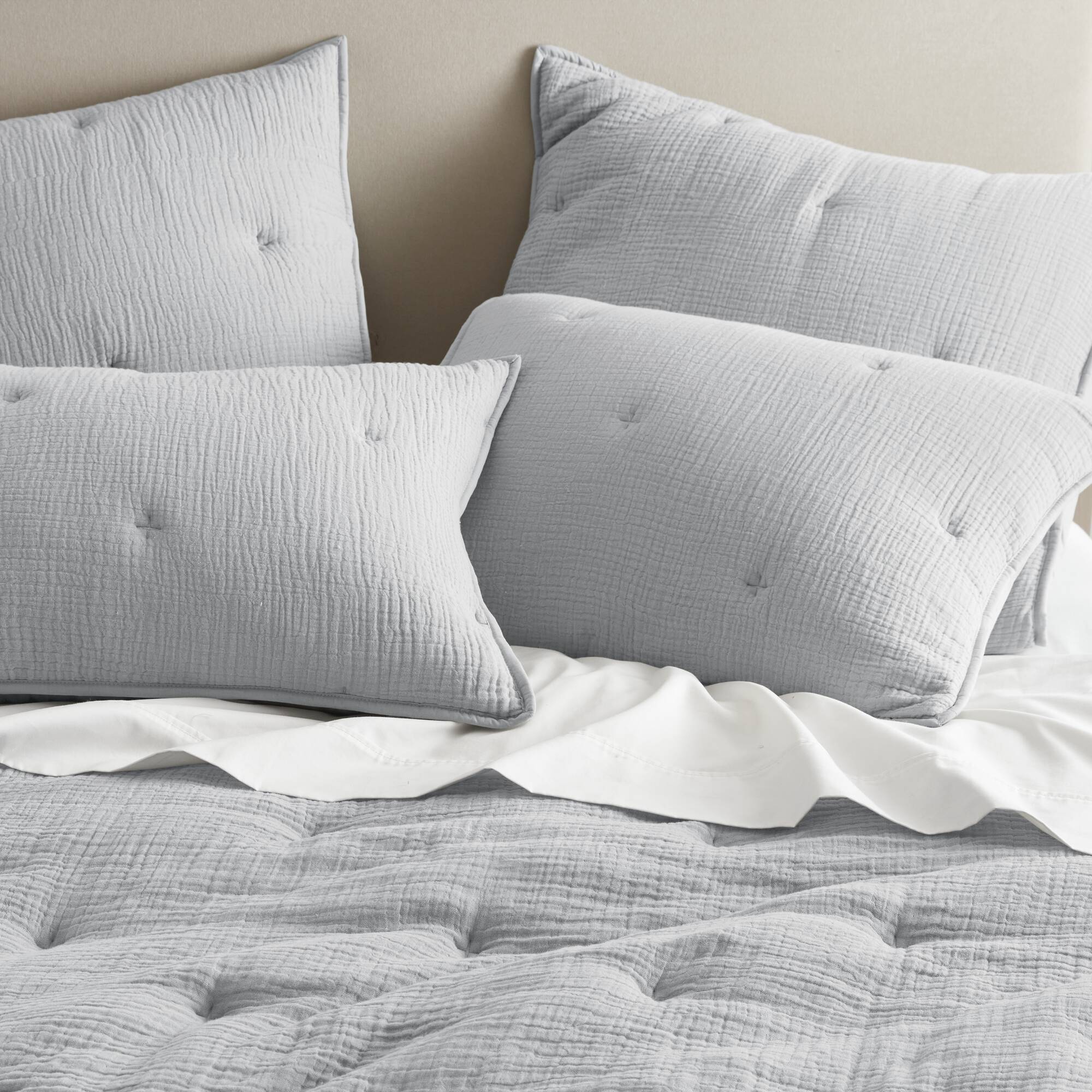 Cotton Gauze Embroidered Euro Sham