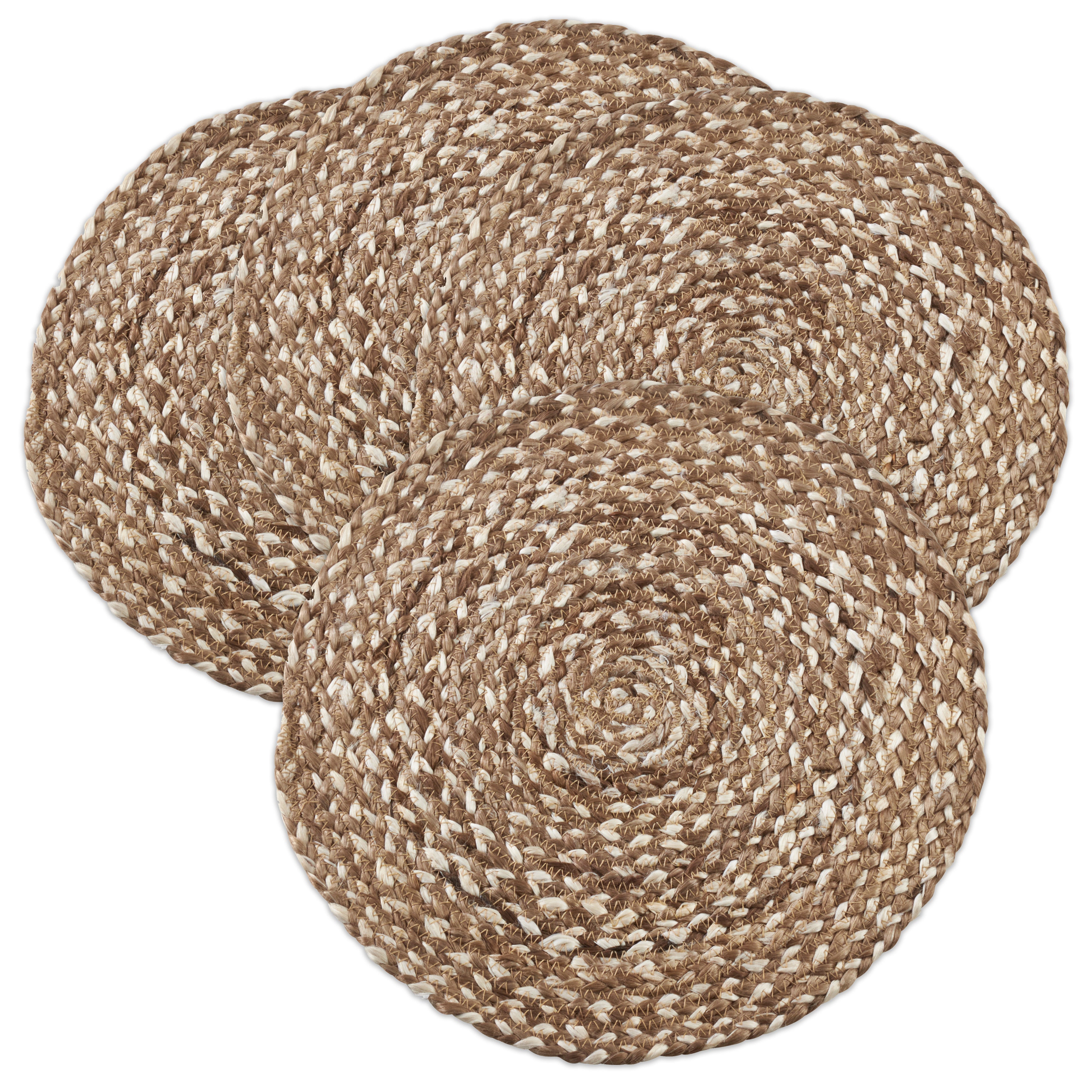 Woven Design Jute Placemat, Set of 4