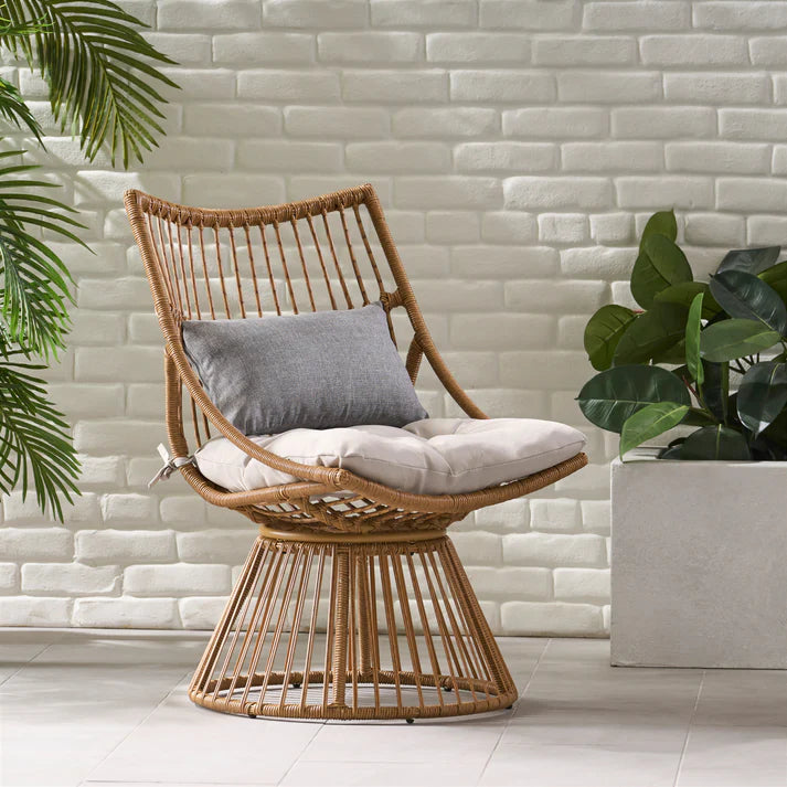The Original Papasan™ Strontianite Outdoor Rattan Chair with High Back Design