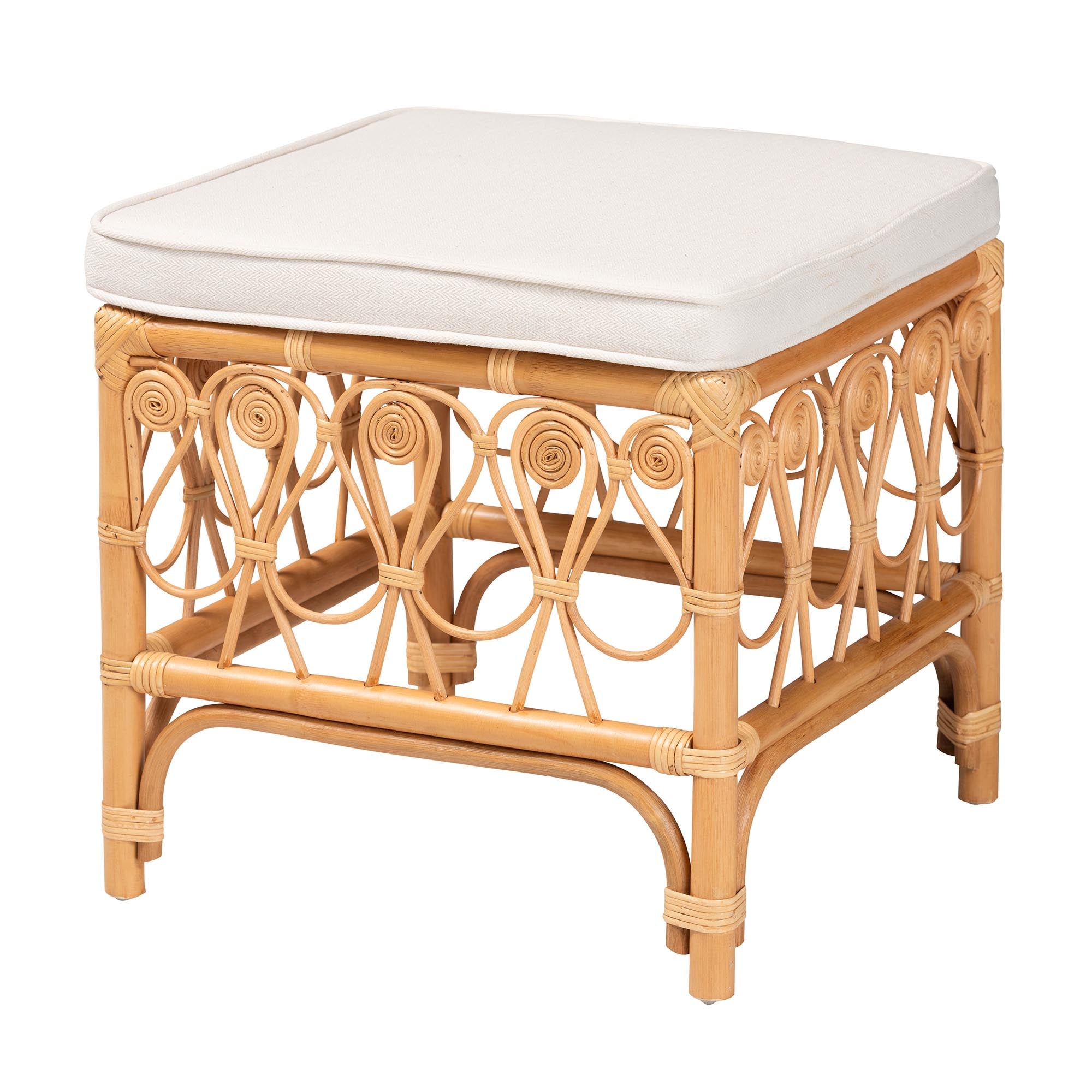 Rayhan Rattan Footstool