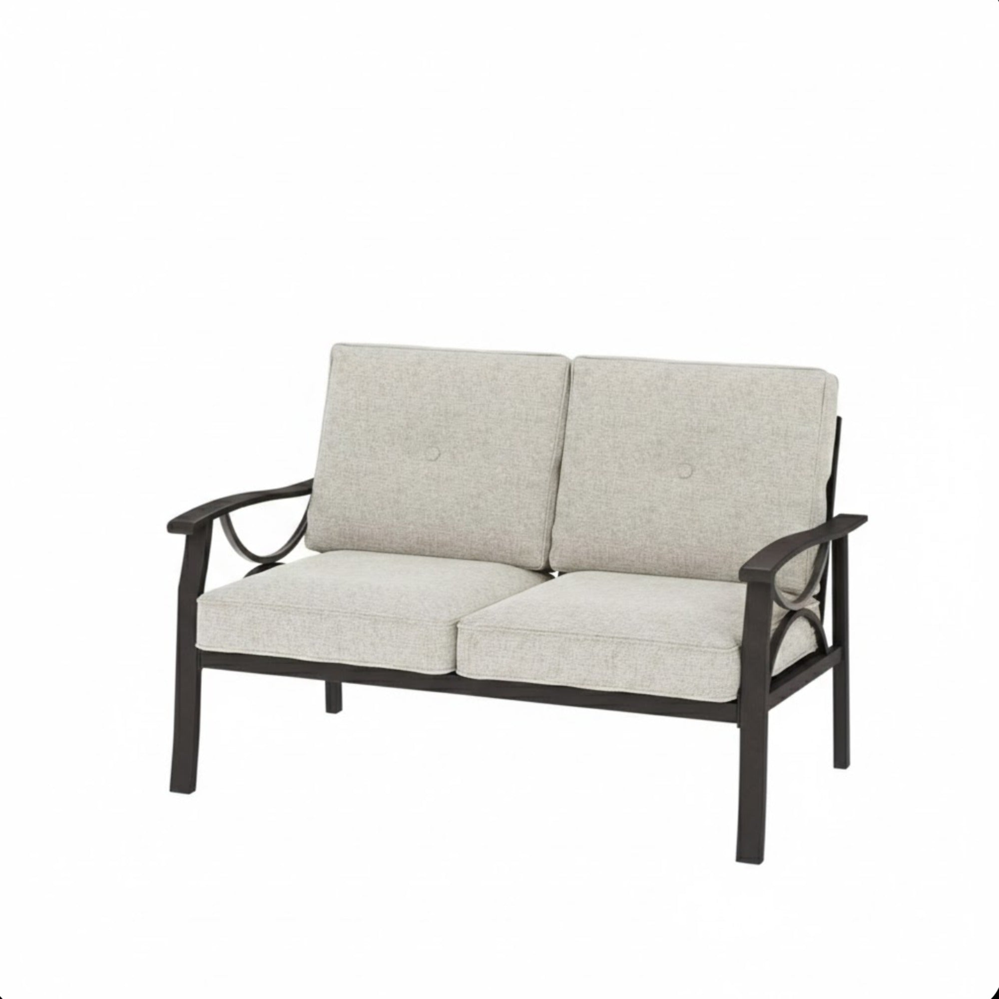 Marisol 5 Piece Metal Patio Furniture Set with Loveseat