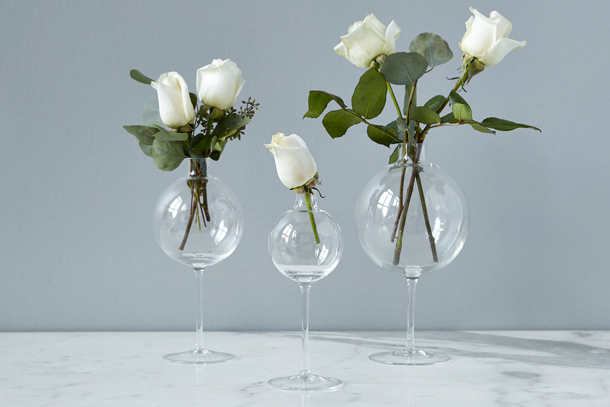 Clear Wine Glass Vase