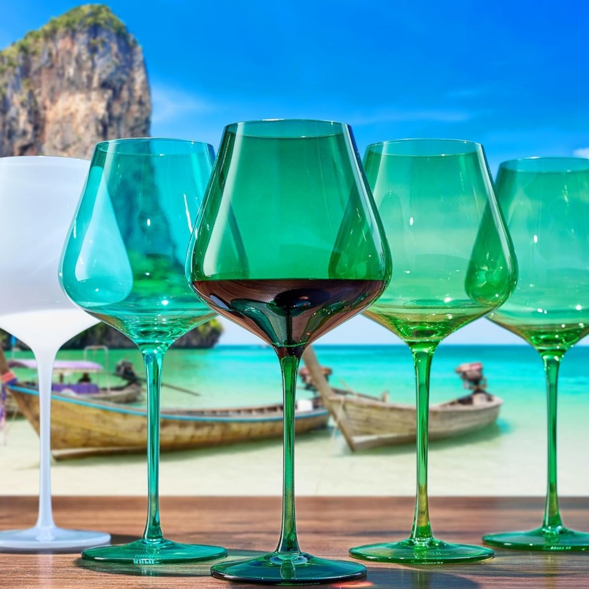 Thai Island Wine Glasses Set of 5