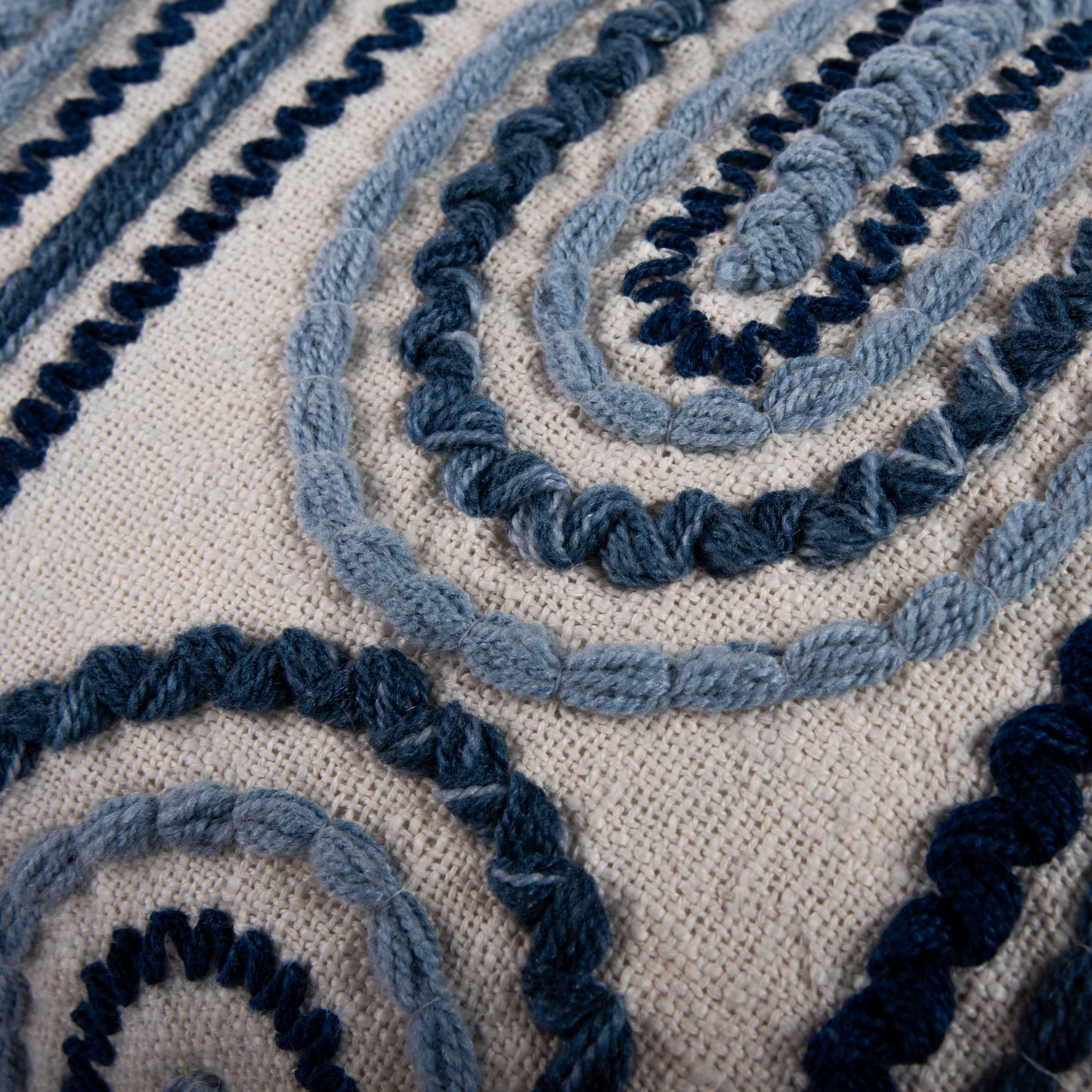 Woven Applied Yarns Abstract Decorative Throw Pillow