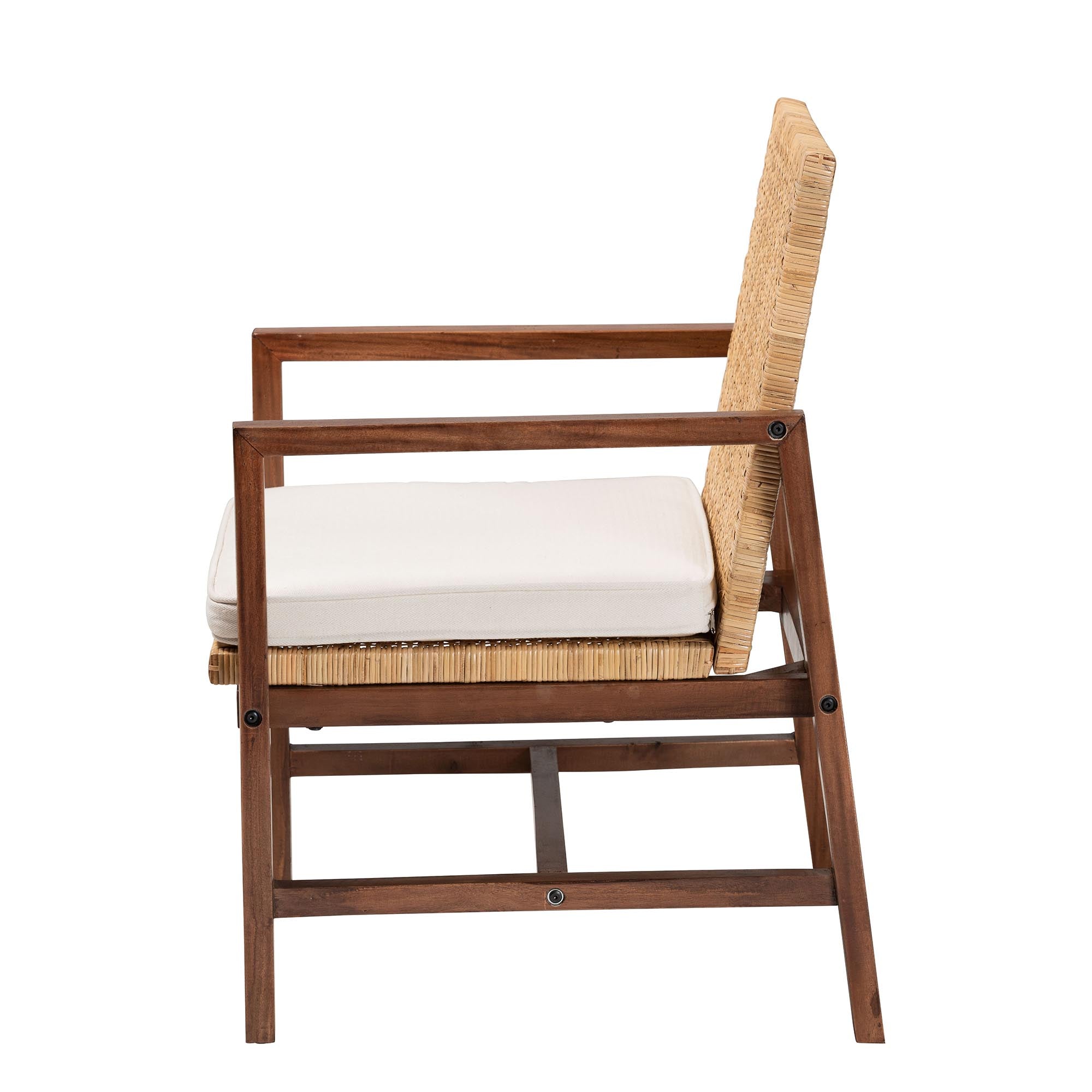 Moreno Rattan and Wood Arm Chair