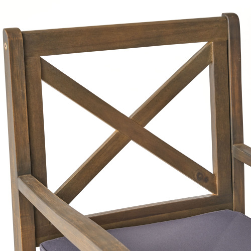 Perla Outdoor Dining Chairs with Cushions, Set of 2