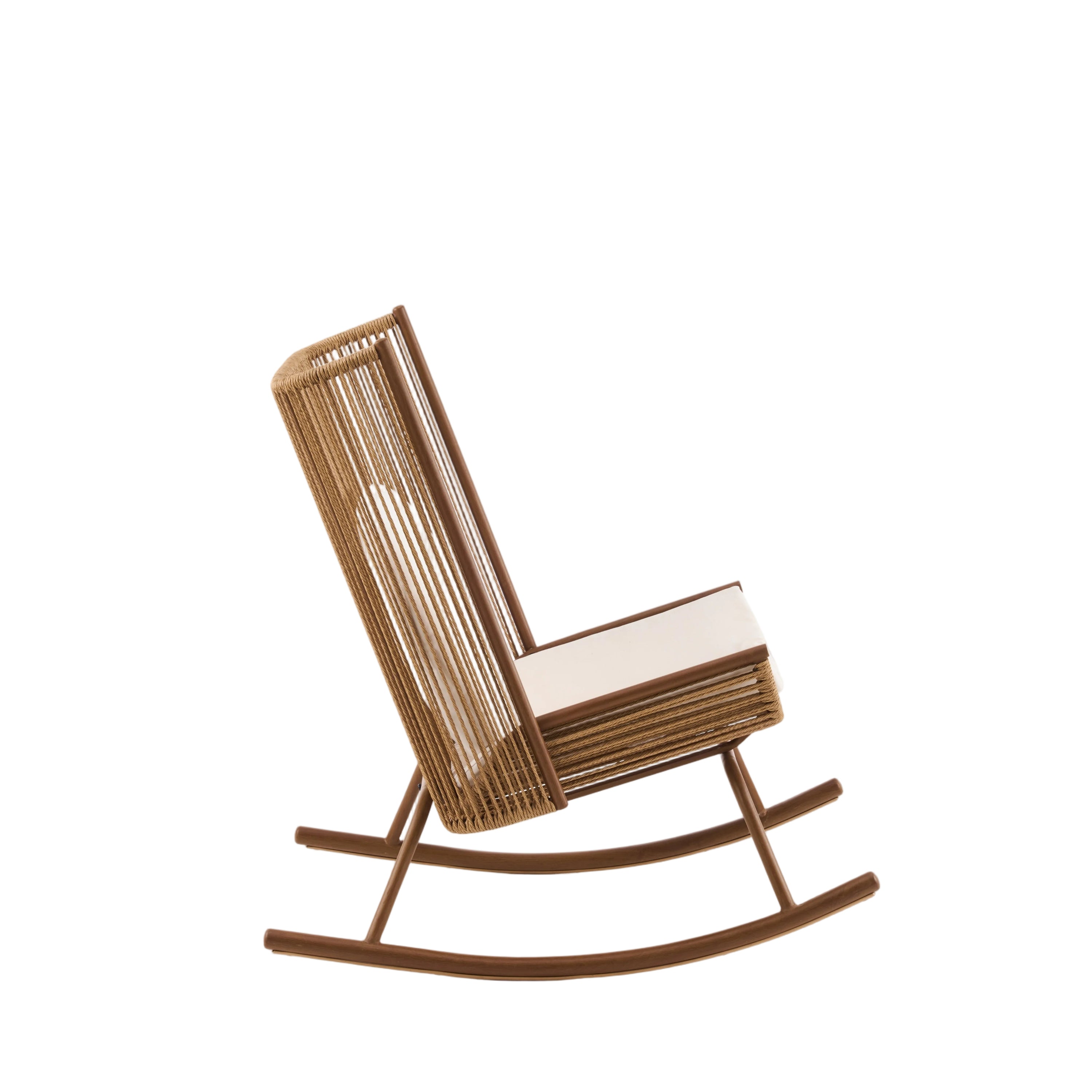 High Square Back Modern Outdoor Rocking Chair