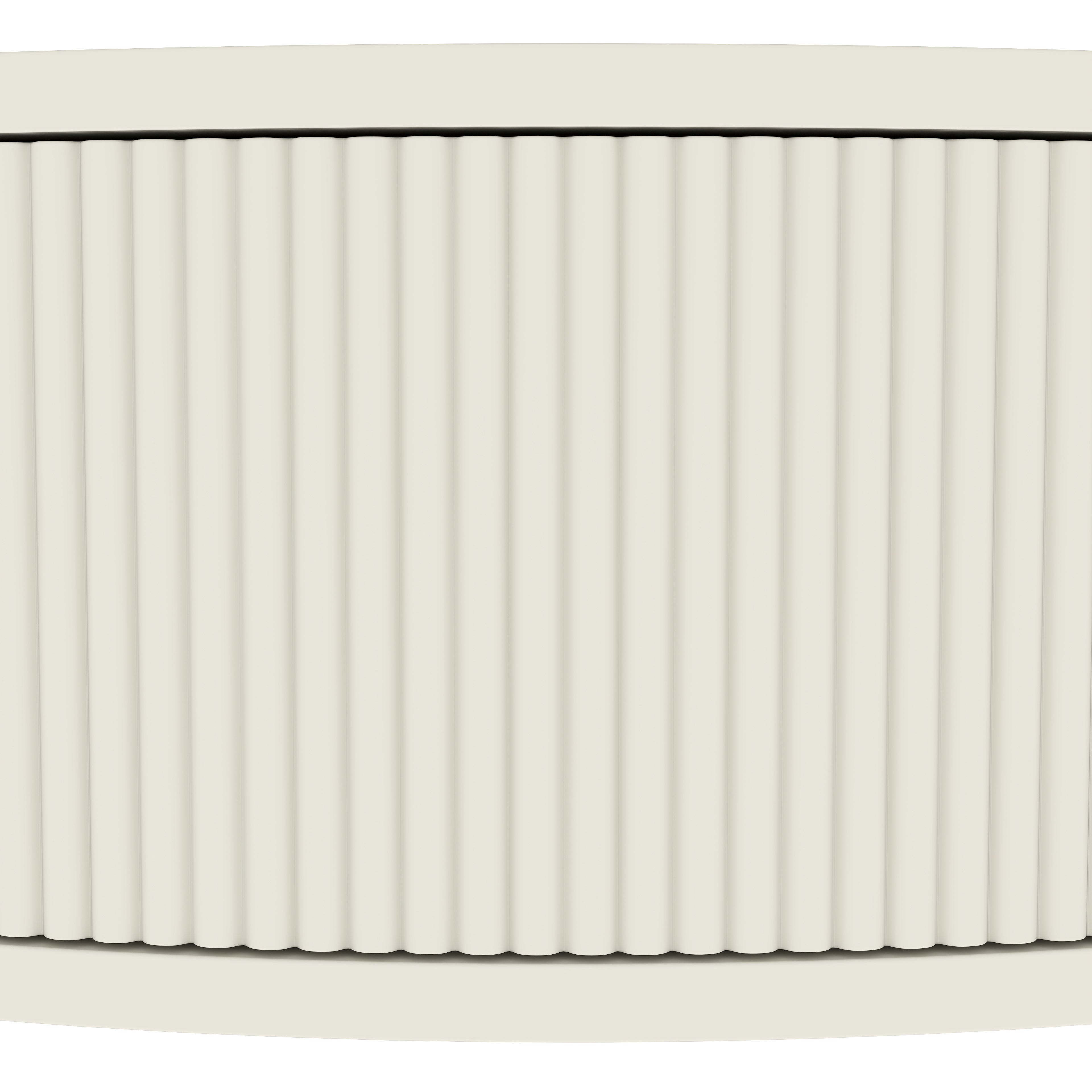 Artisan-Crafted Wave-Pattern Demi-Lune Console Table