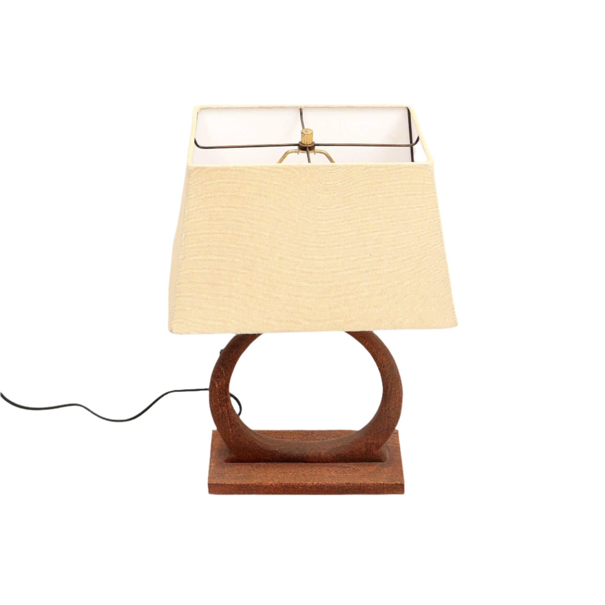 Decorative Table Lamp with Wooden Base