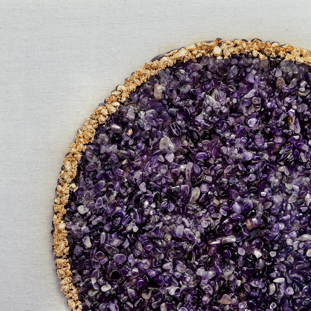 Lillian Purple Crystal Shadow Boxes Wall Décor