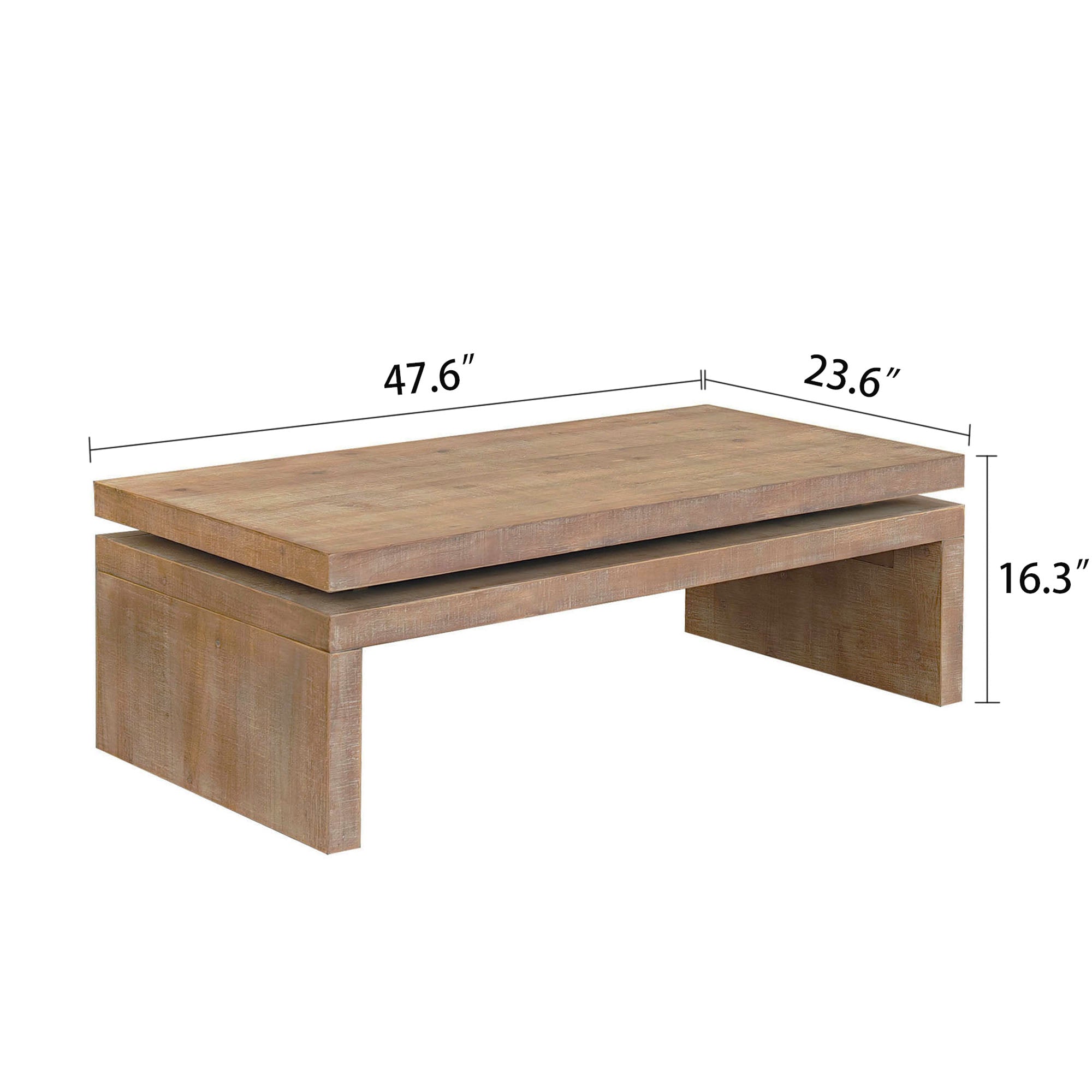 Modern Black Wood Coffee Table