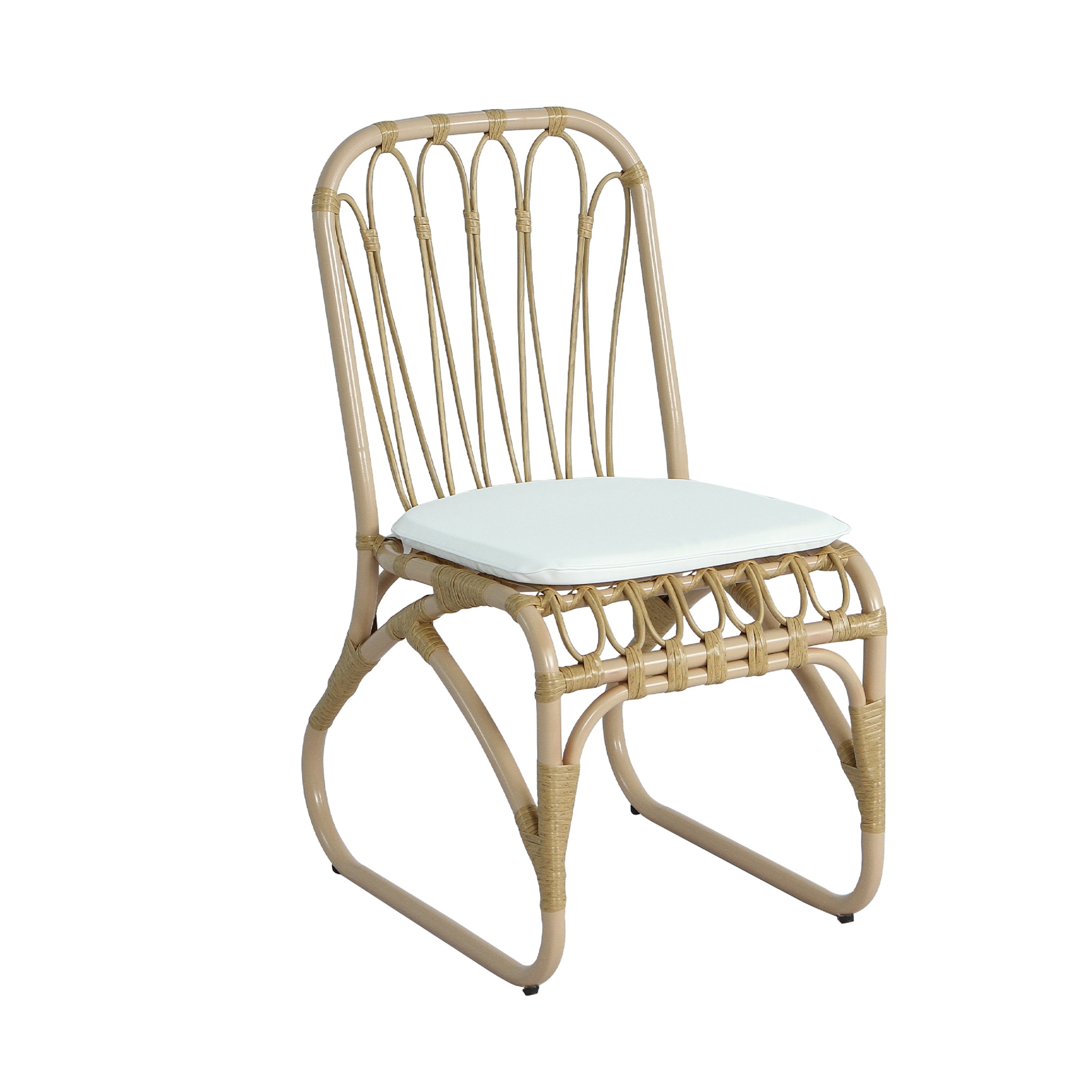 Outdoor Faux Rattan Dining Chairs, Set of 2
