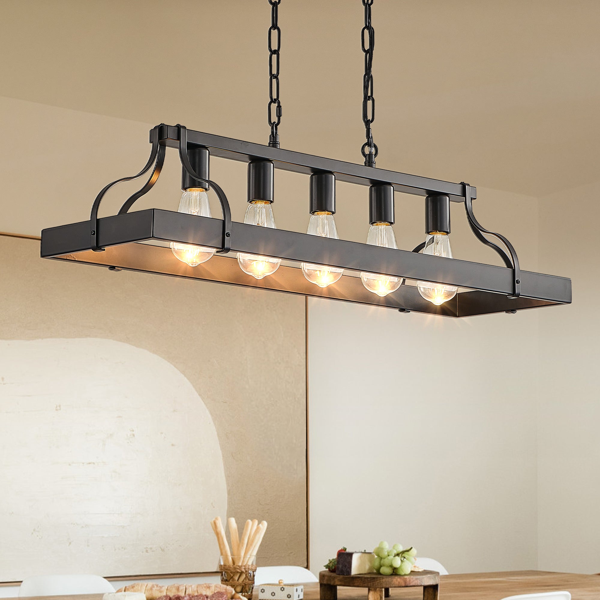 Modern Farmhouse Two-Tone Pendant Light