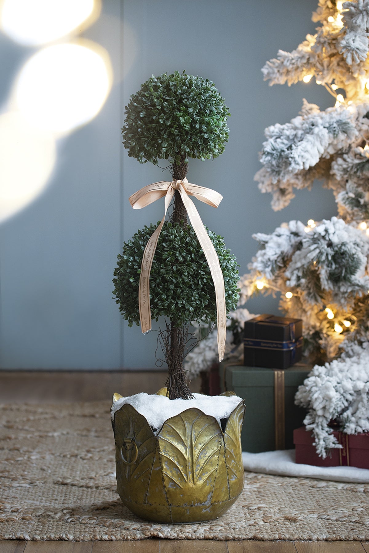 Set of 3 Distressed Metal Planters