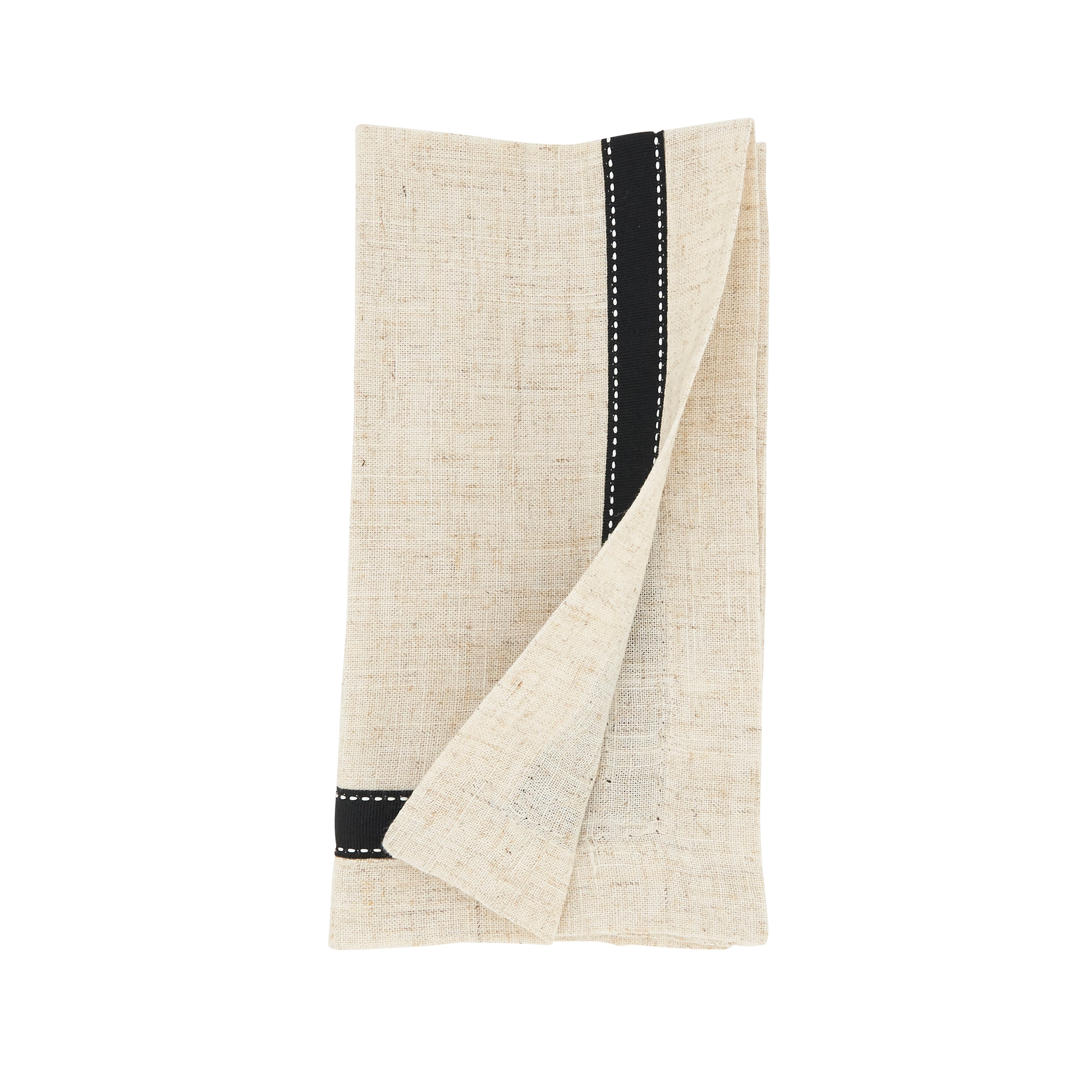 Grosgrain Accent Napkin, Set of 4