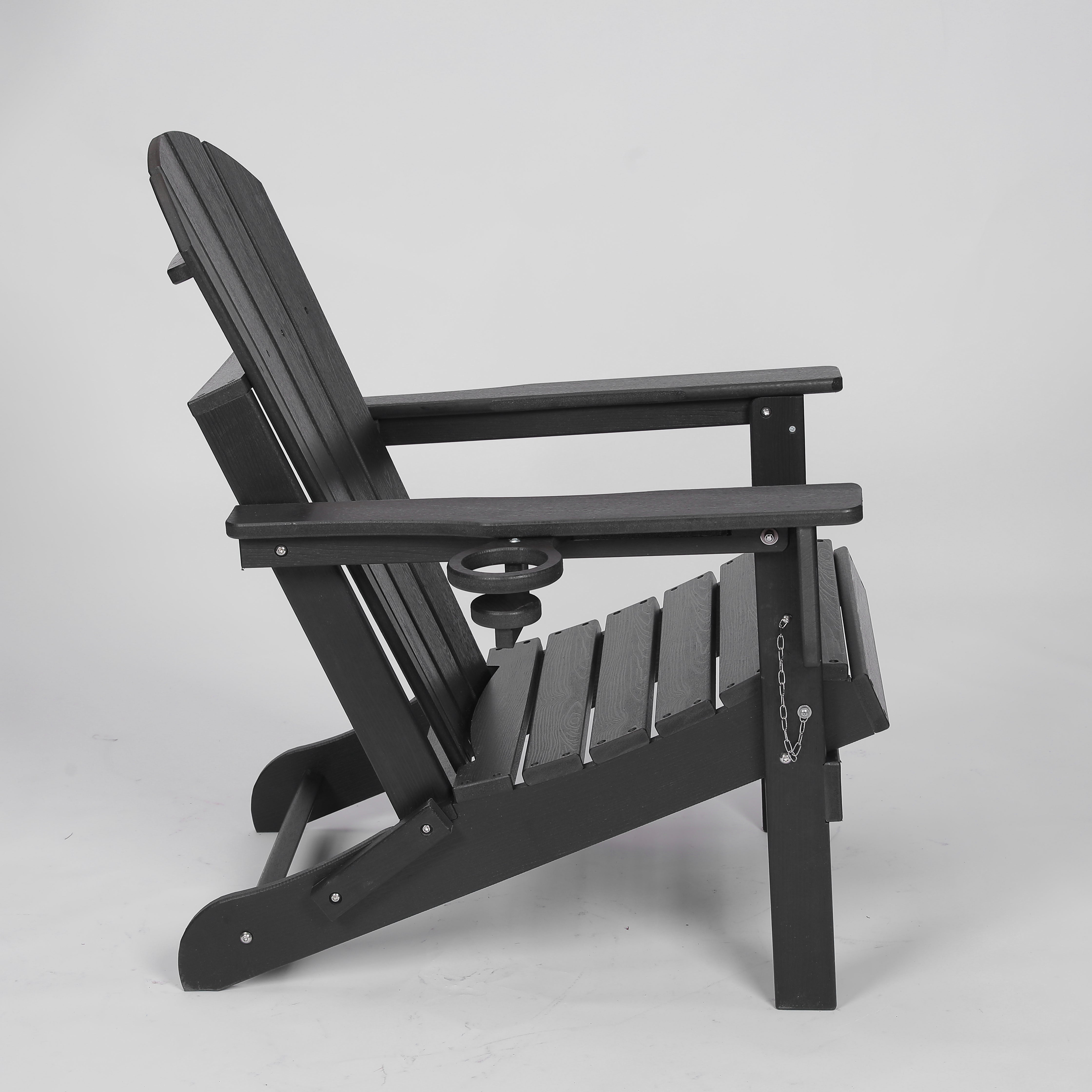Composite Folding Adirondack Chair with Dual Cup Holder