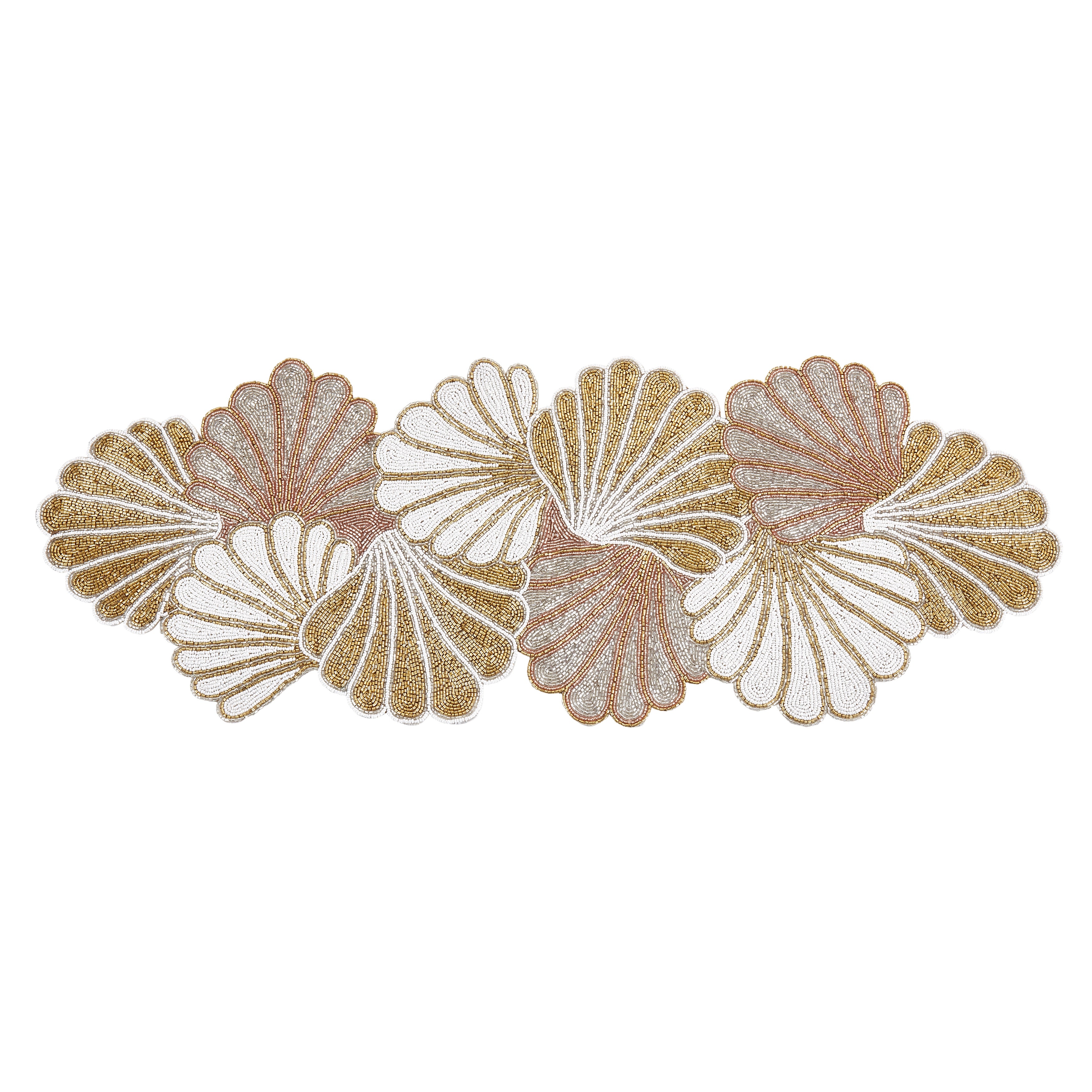 Sea Shell Beaded Design Table Runner