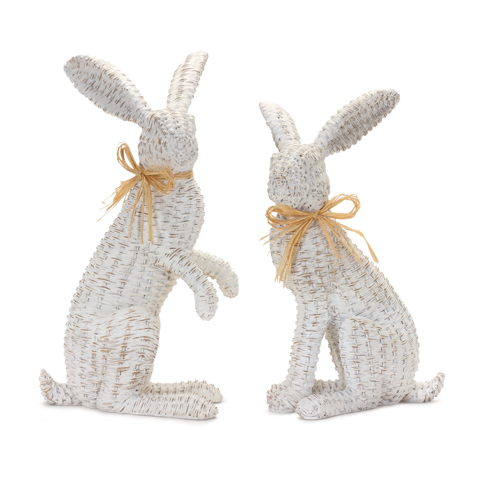 Wicker-Rabbit-Statue-(Set-of-2)-Decorative-Accessories