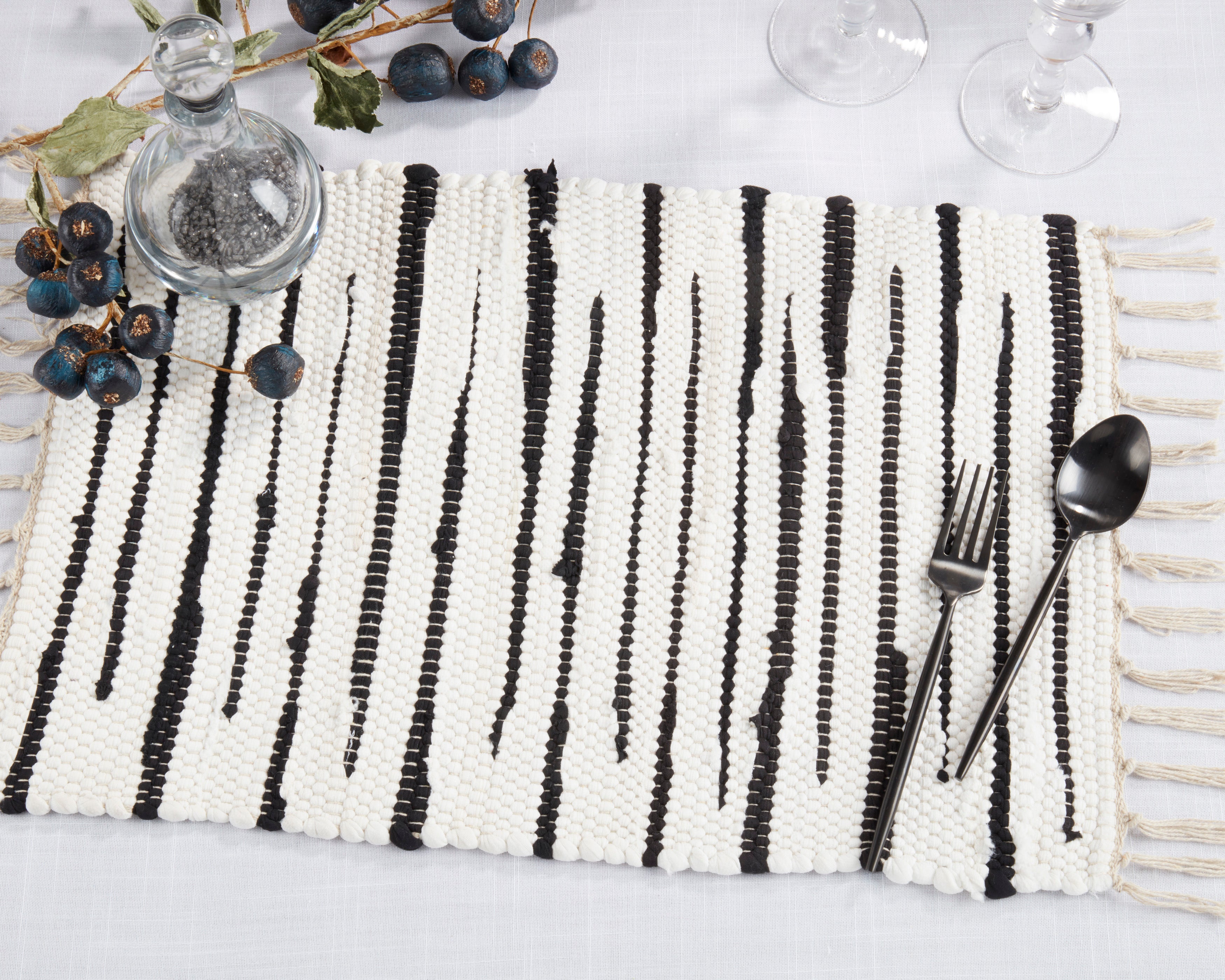 Zebra Chindi Placemat, Set of 4