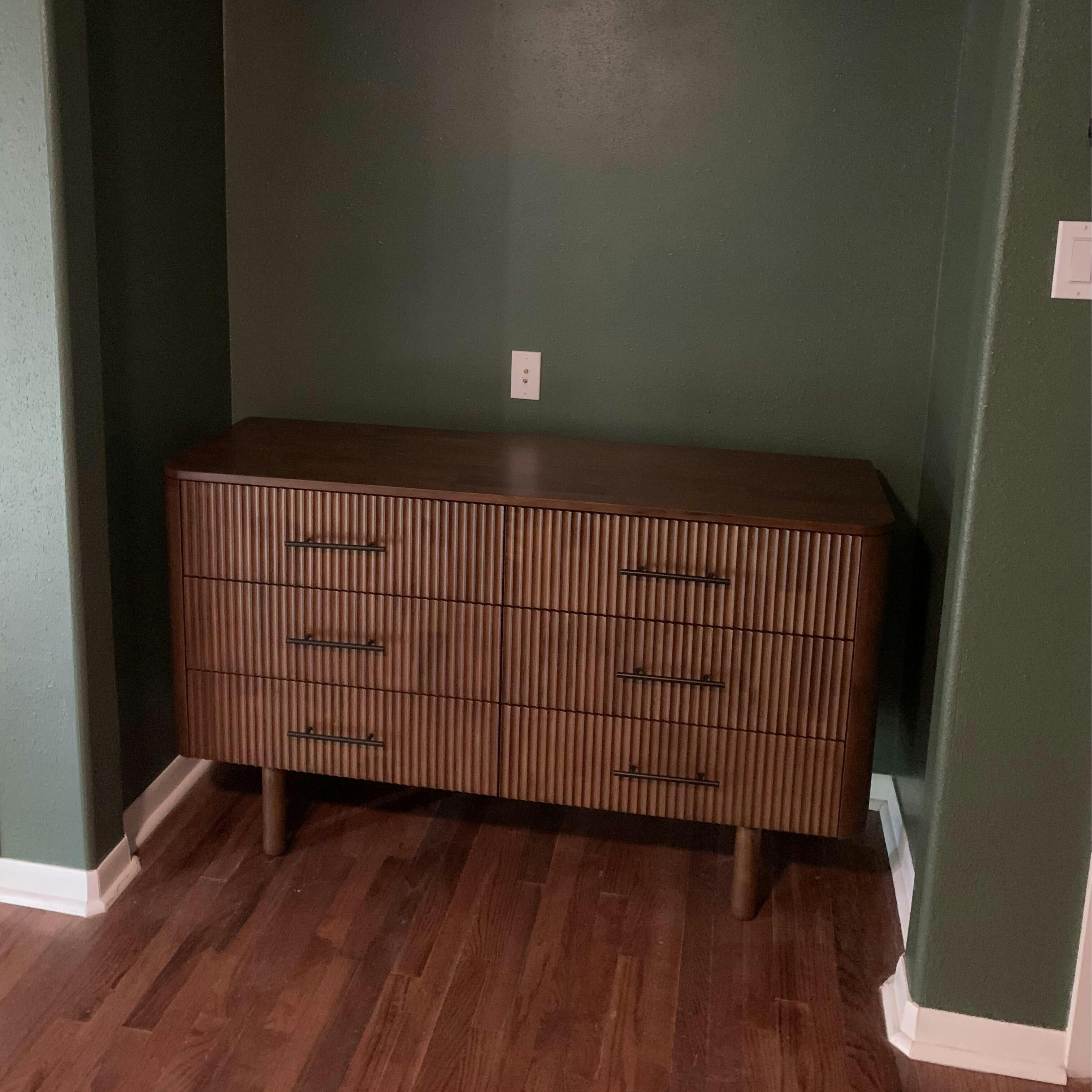 Logan Mid Century Modern Walnut Dresser