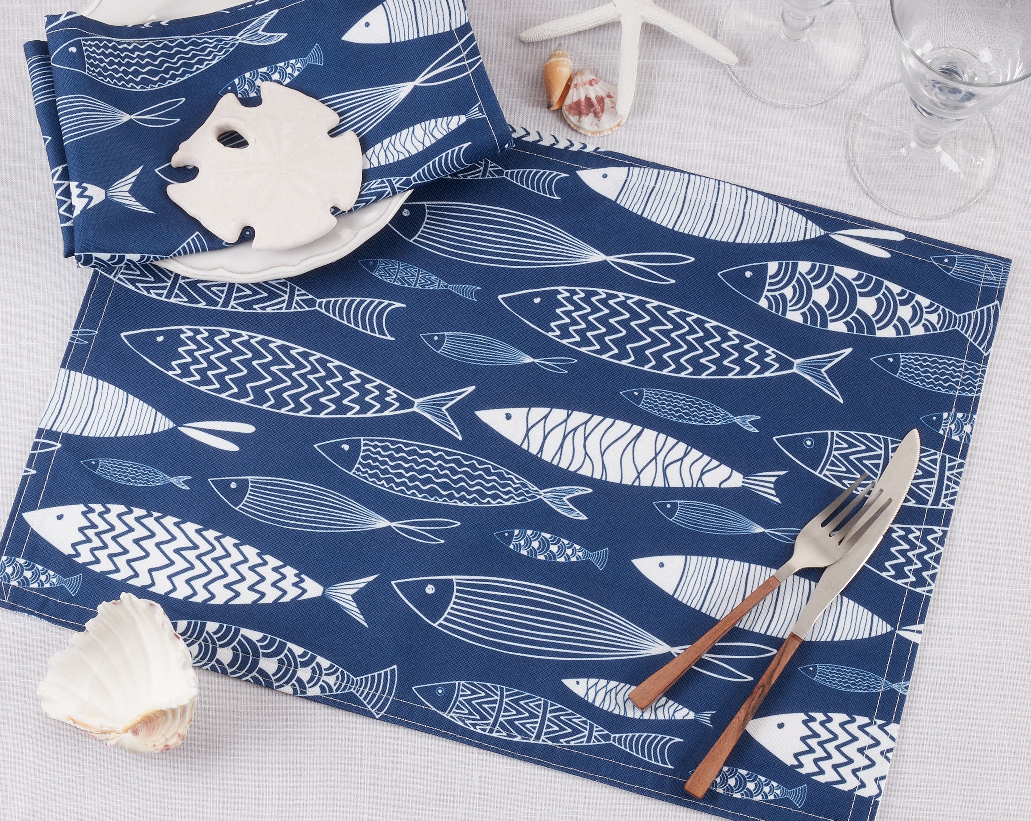 Fish Design Placemat, Set of 4