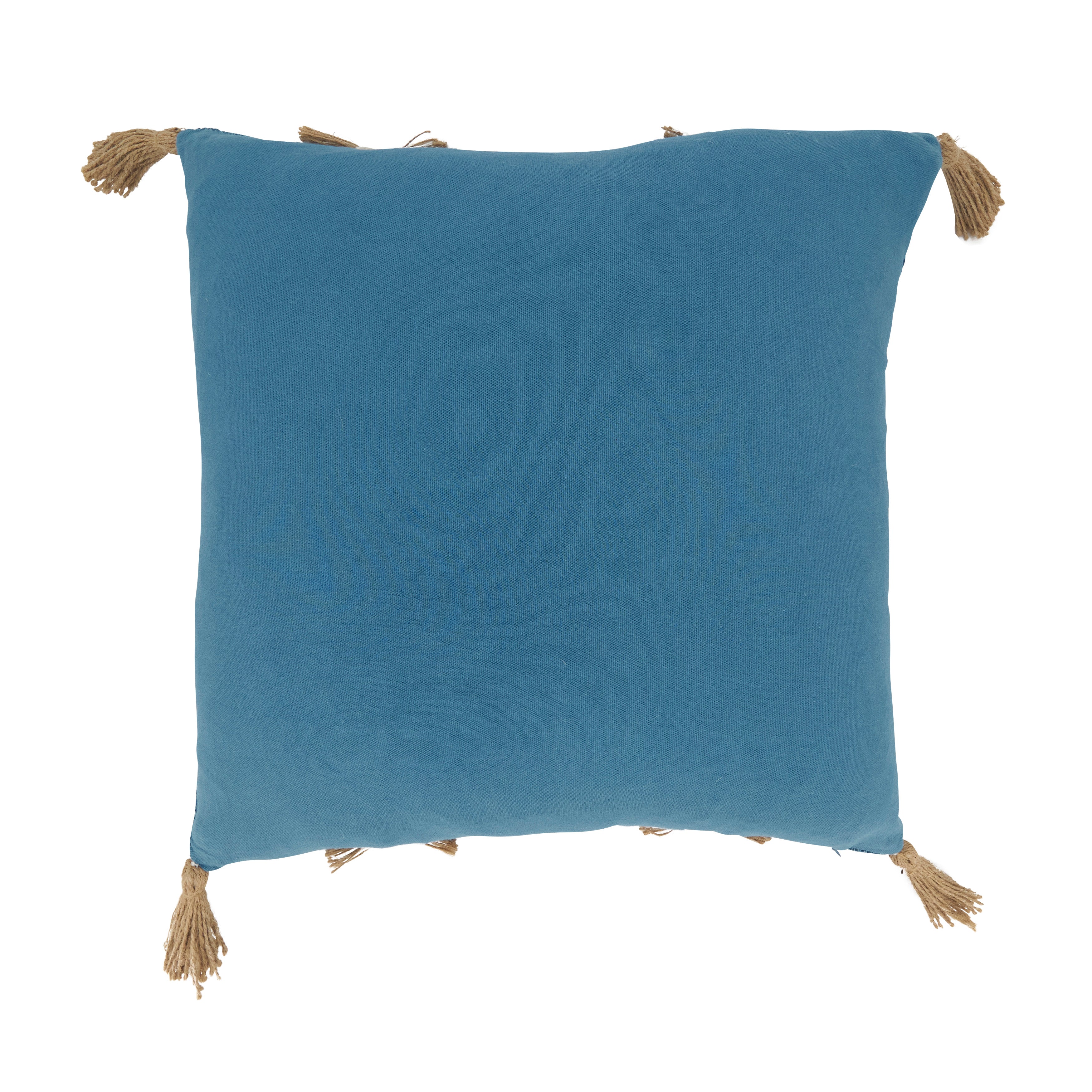 Chic Embroidered Stripe Poly Filled Pillow
