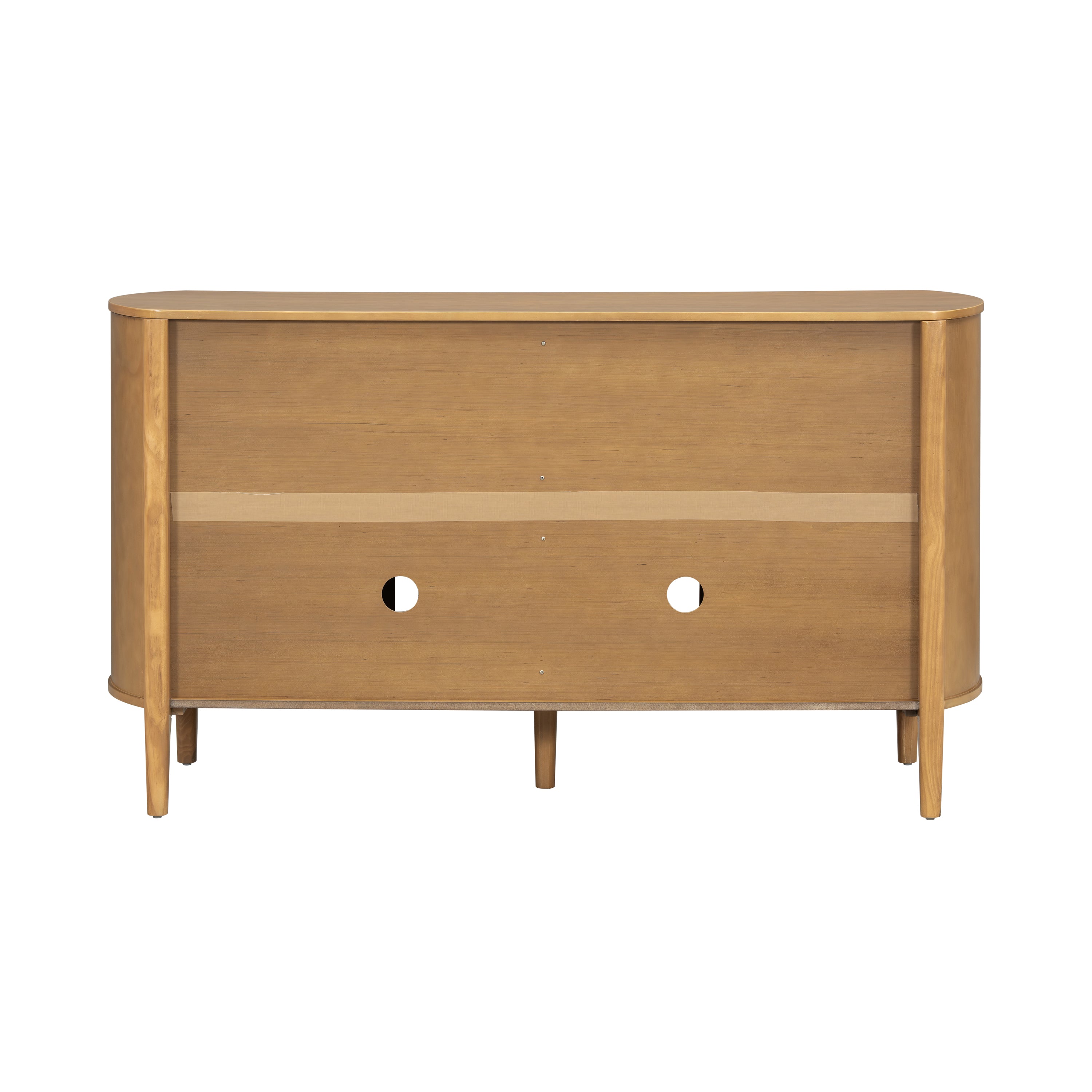 Rounded Storage Cabinet with Glass Doors