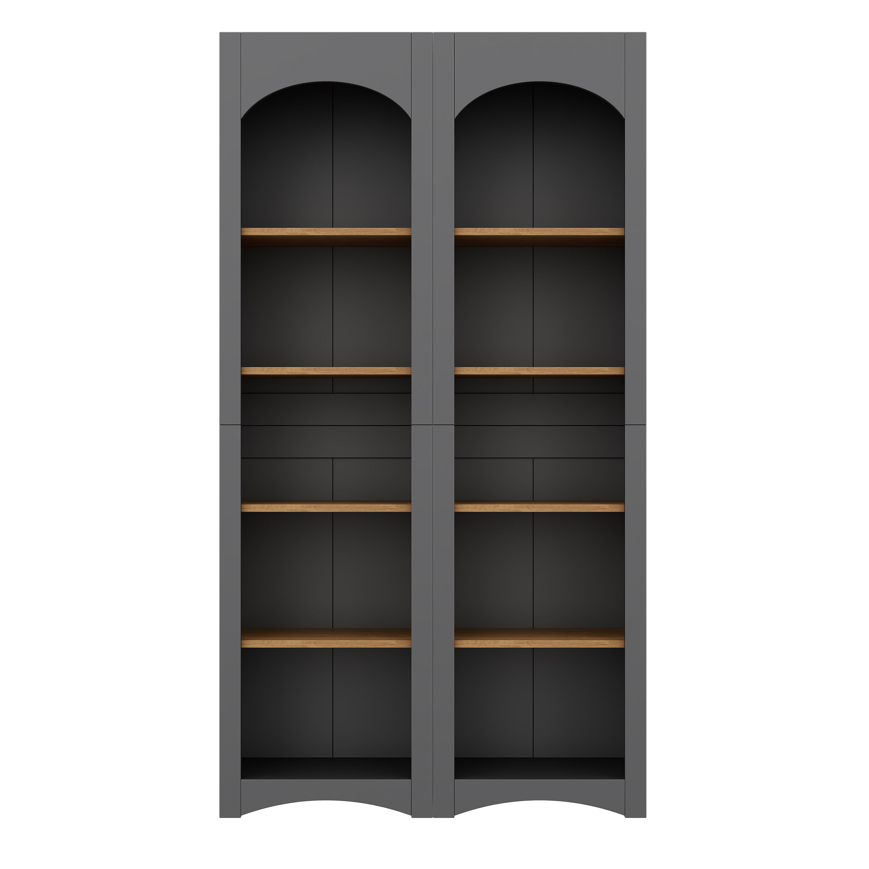 Farmhouse Two-Tone Storage Cabinet with Adjustable Shelves
