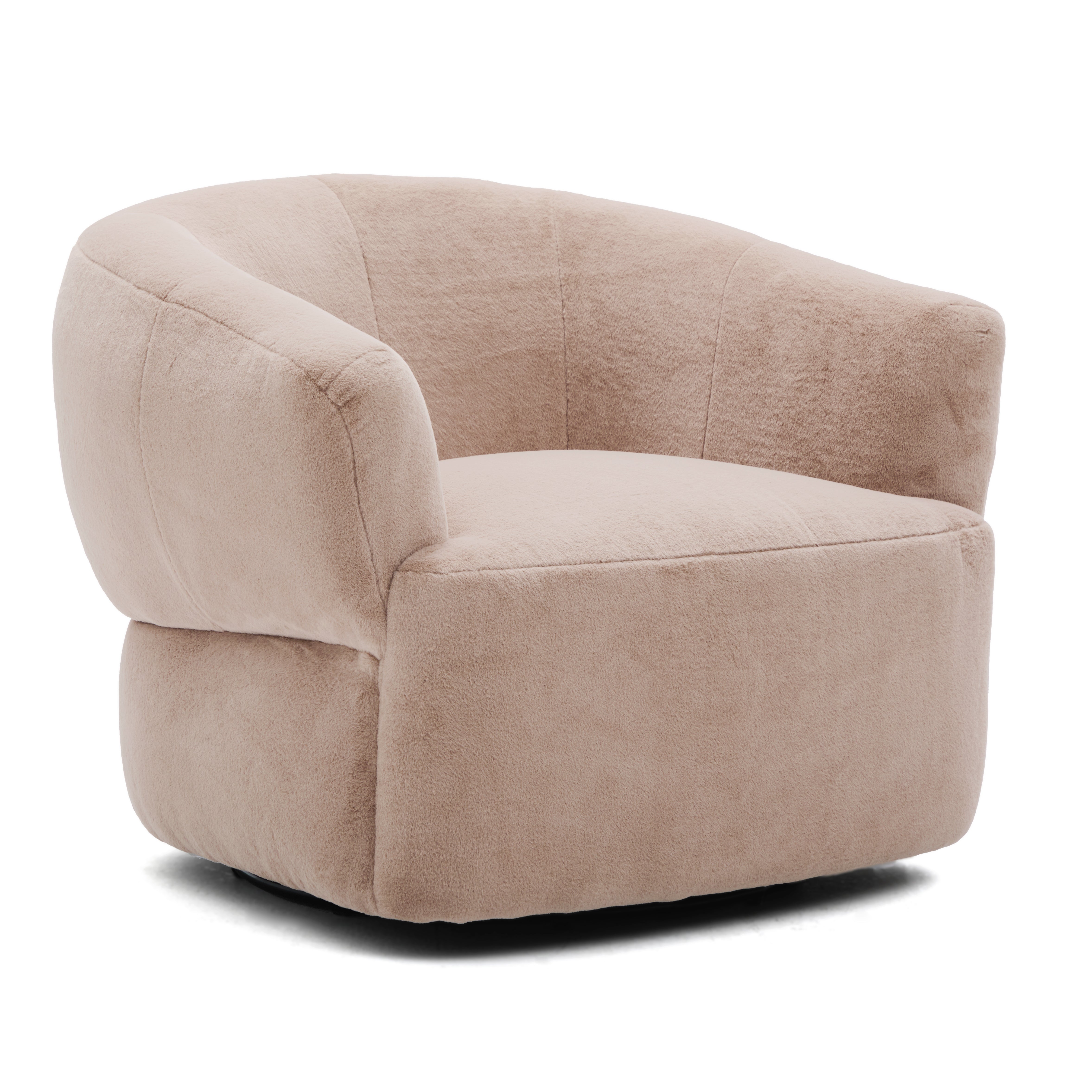 Plush Swivel Club Chair