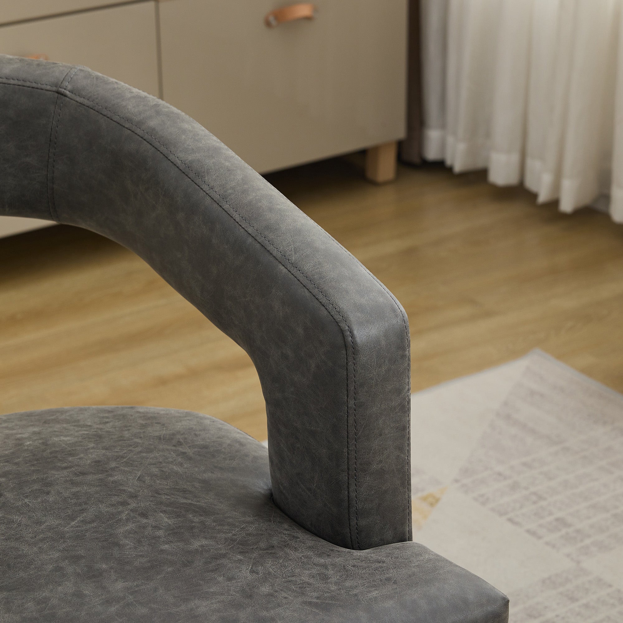 Open-Back Barrel Accent Chair with Velvet Upholstery and Weathered Solid Wood Legs