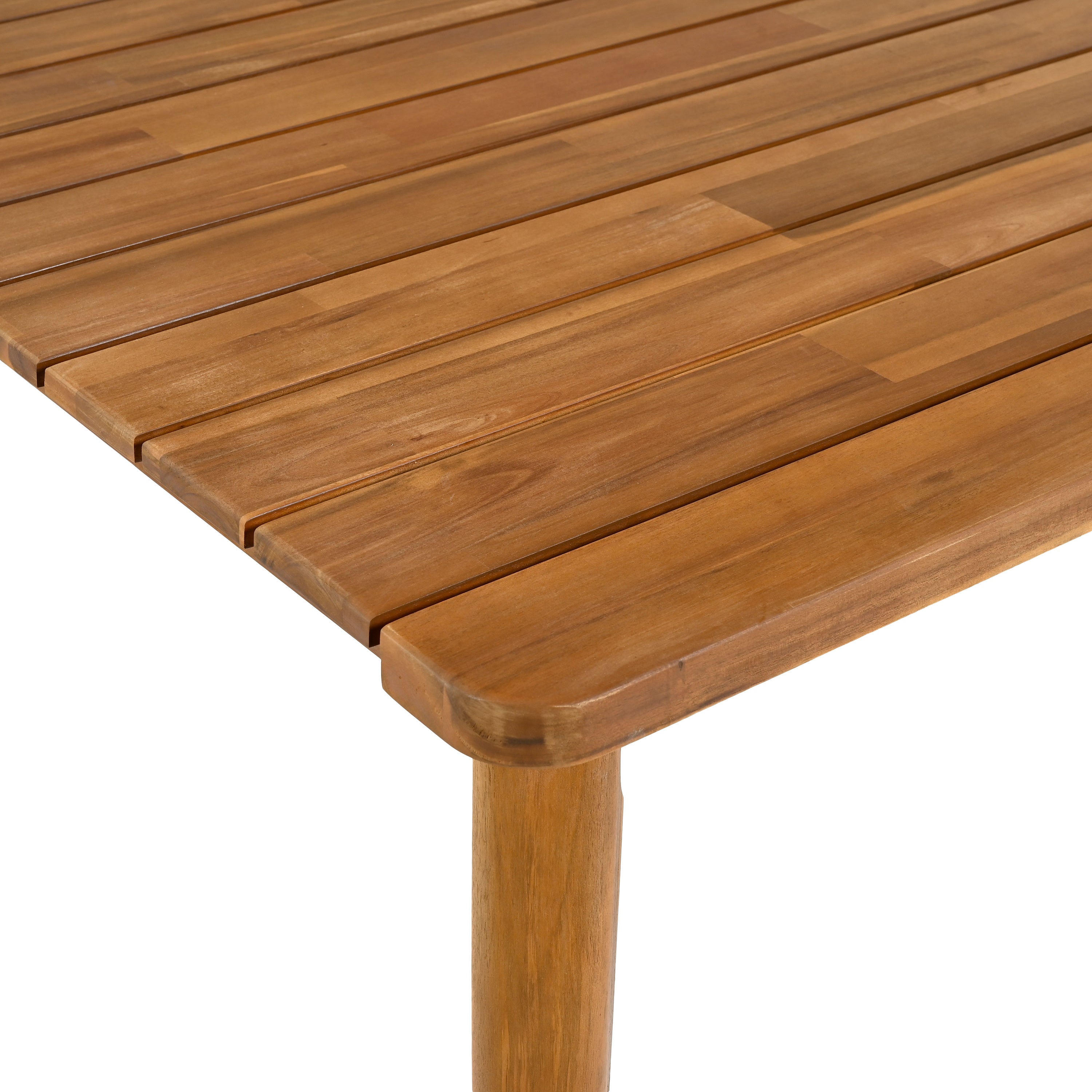 Acacia Wood Rectangular Outdoor Dining Table