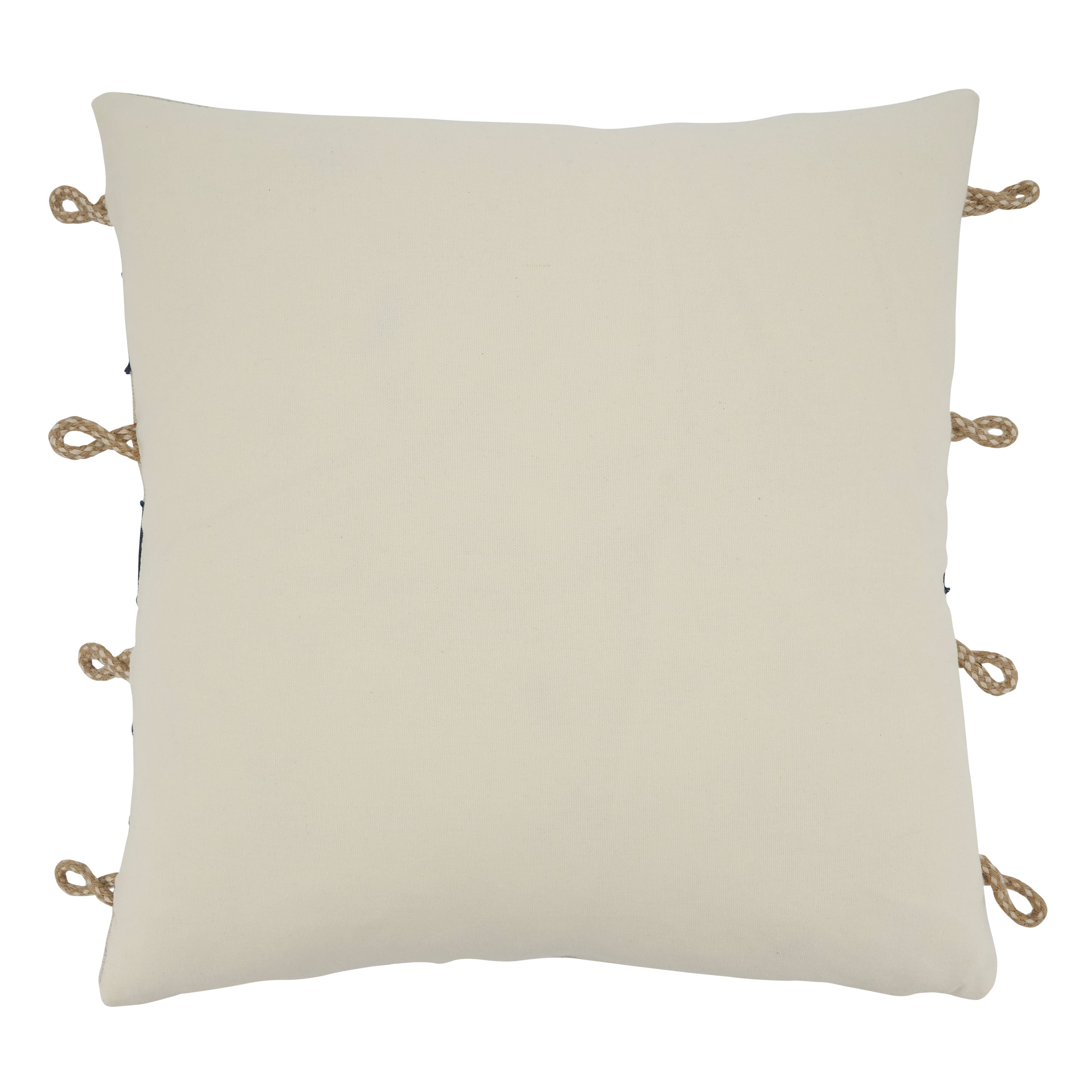 Rope Appliqué Poly Filled Throw Pillow