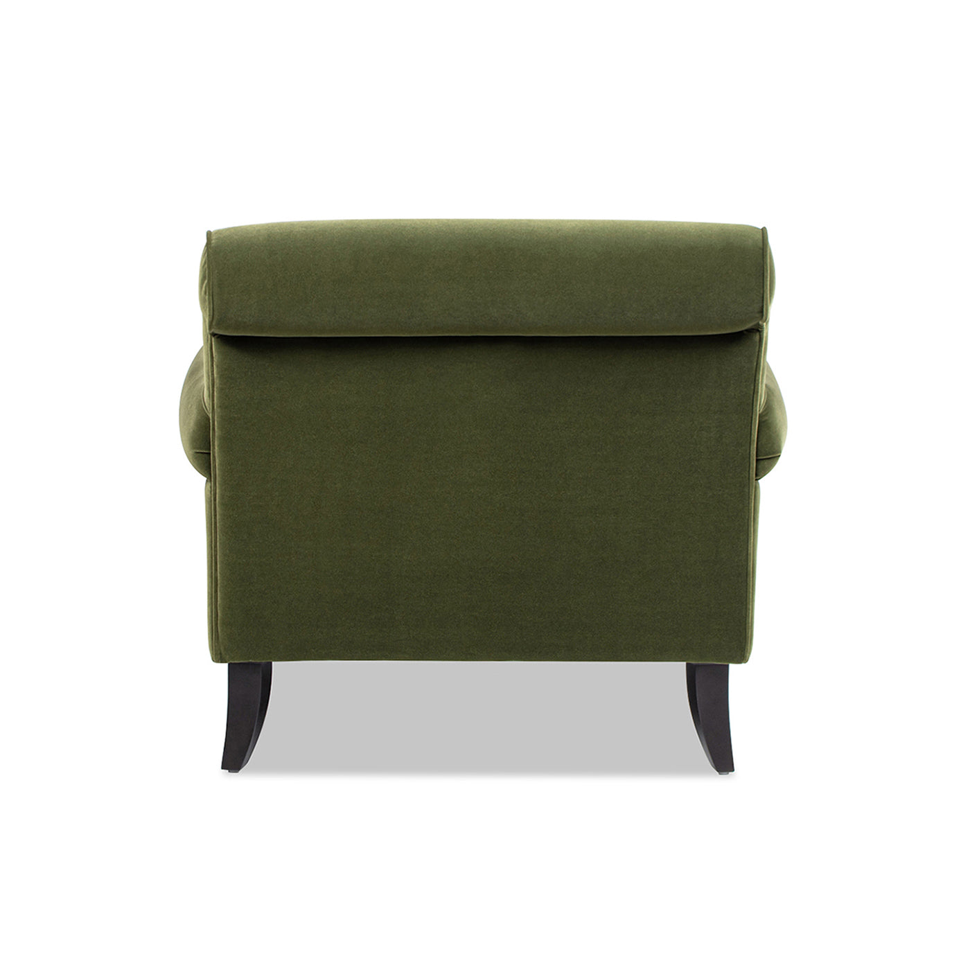Velvet Chaise Lounge with Metal Caster and Rolled Arms