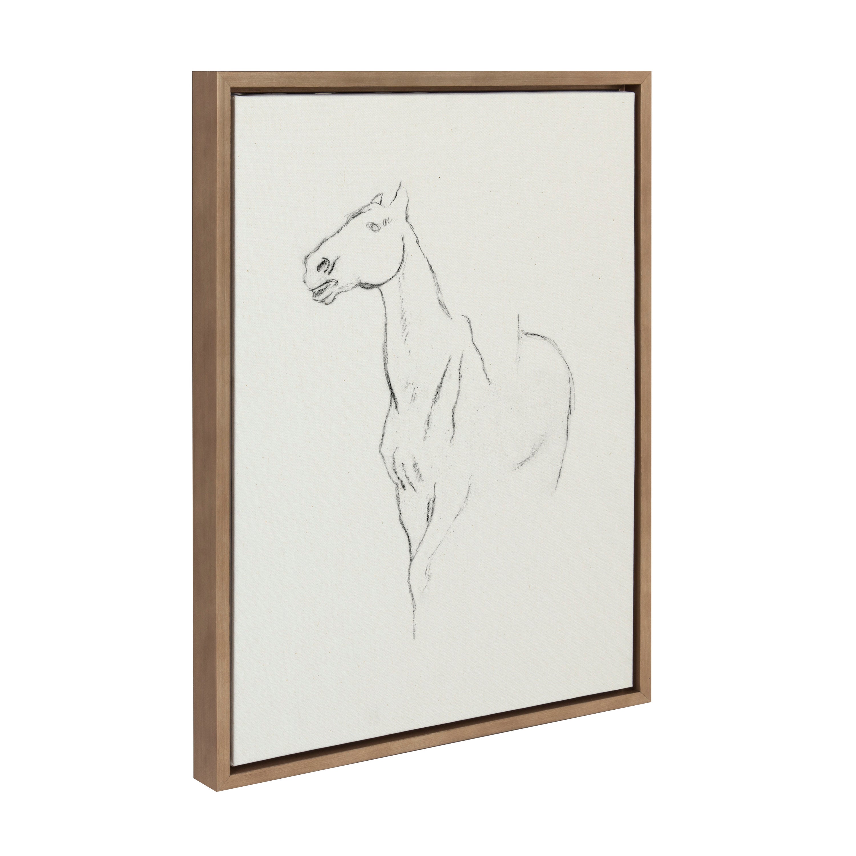 Sylvie Edgar Degas Horse Turned Three Quarters 1880 BW Framed Canvas by The Art Institute of Chicago