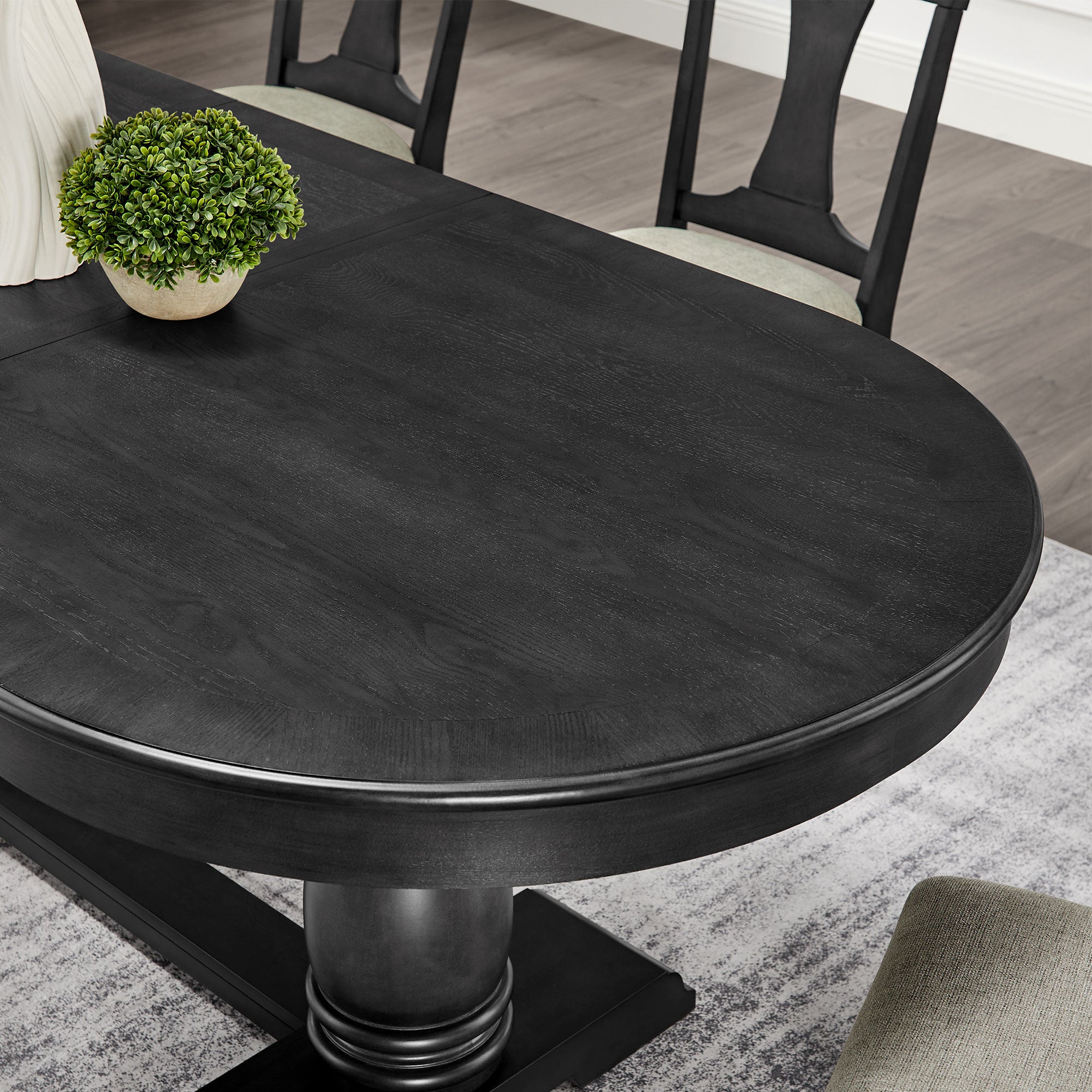 Aquarion Extendable Dining Table with Oval Shaped and Wood Frame