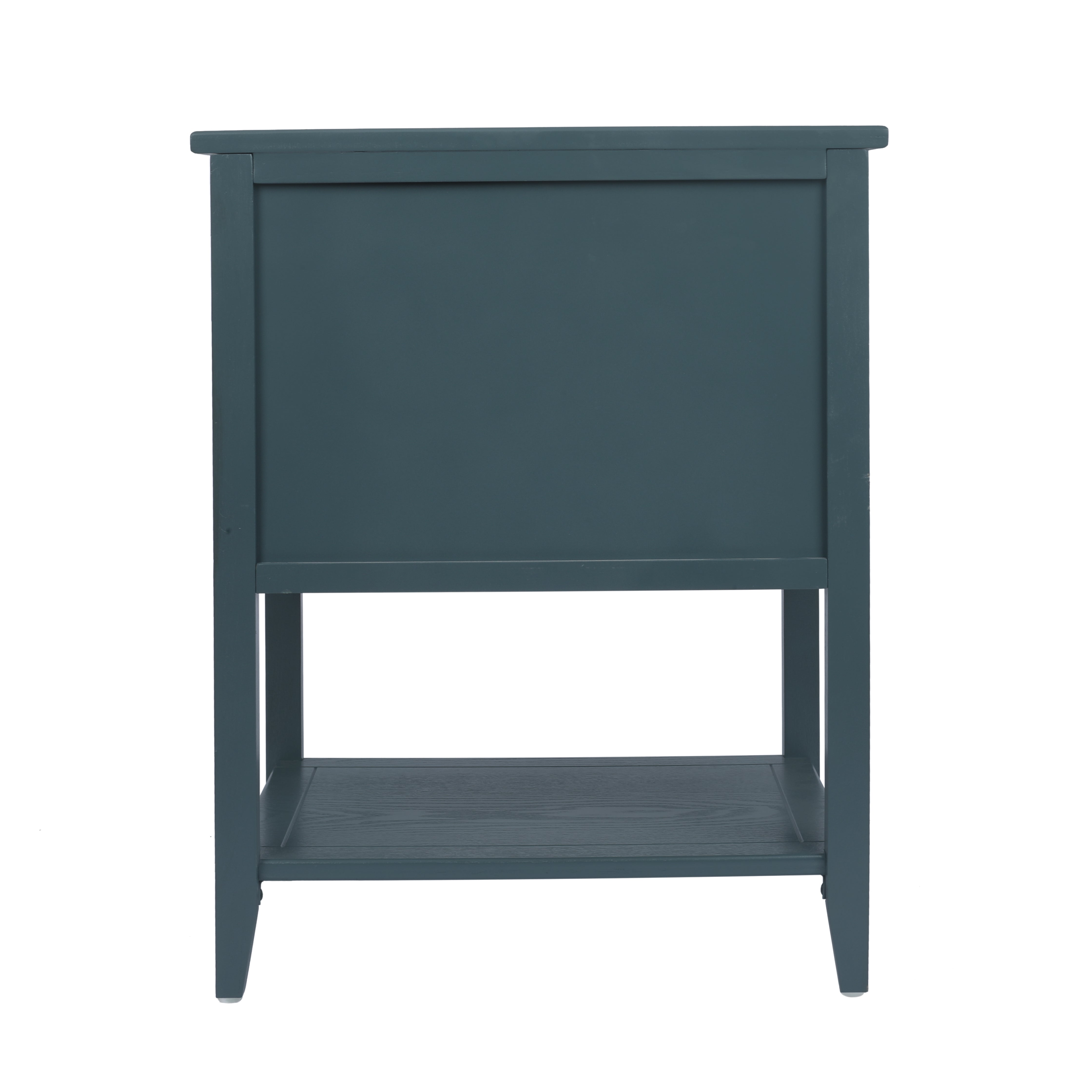 2-Drawer Side Table with Natural Rattan Drawers