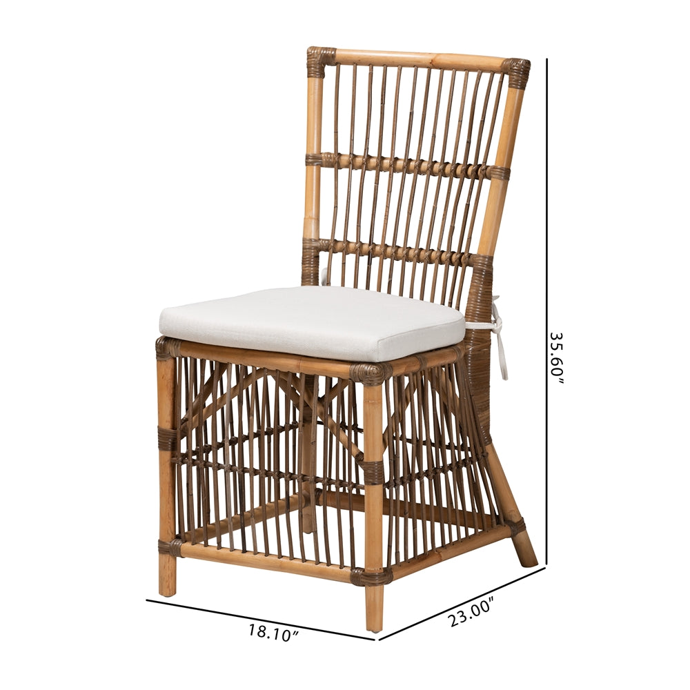 Iwan Upholstered Rattan Dining Chair
