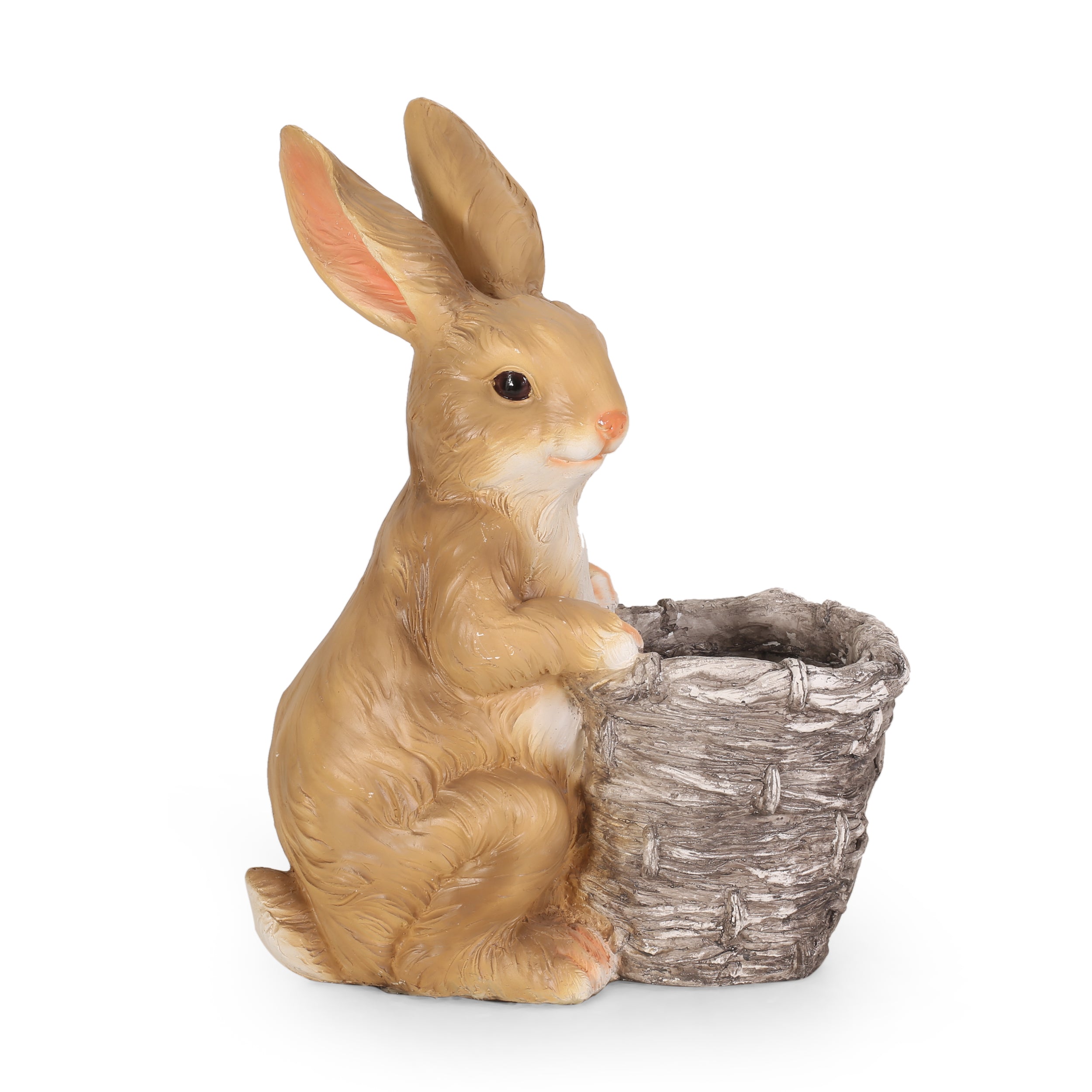 9.5" Outdoor Magnesium Oxide Rabbit Planter