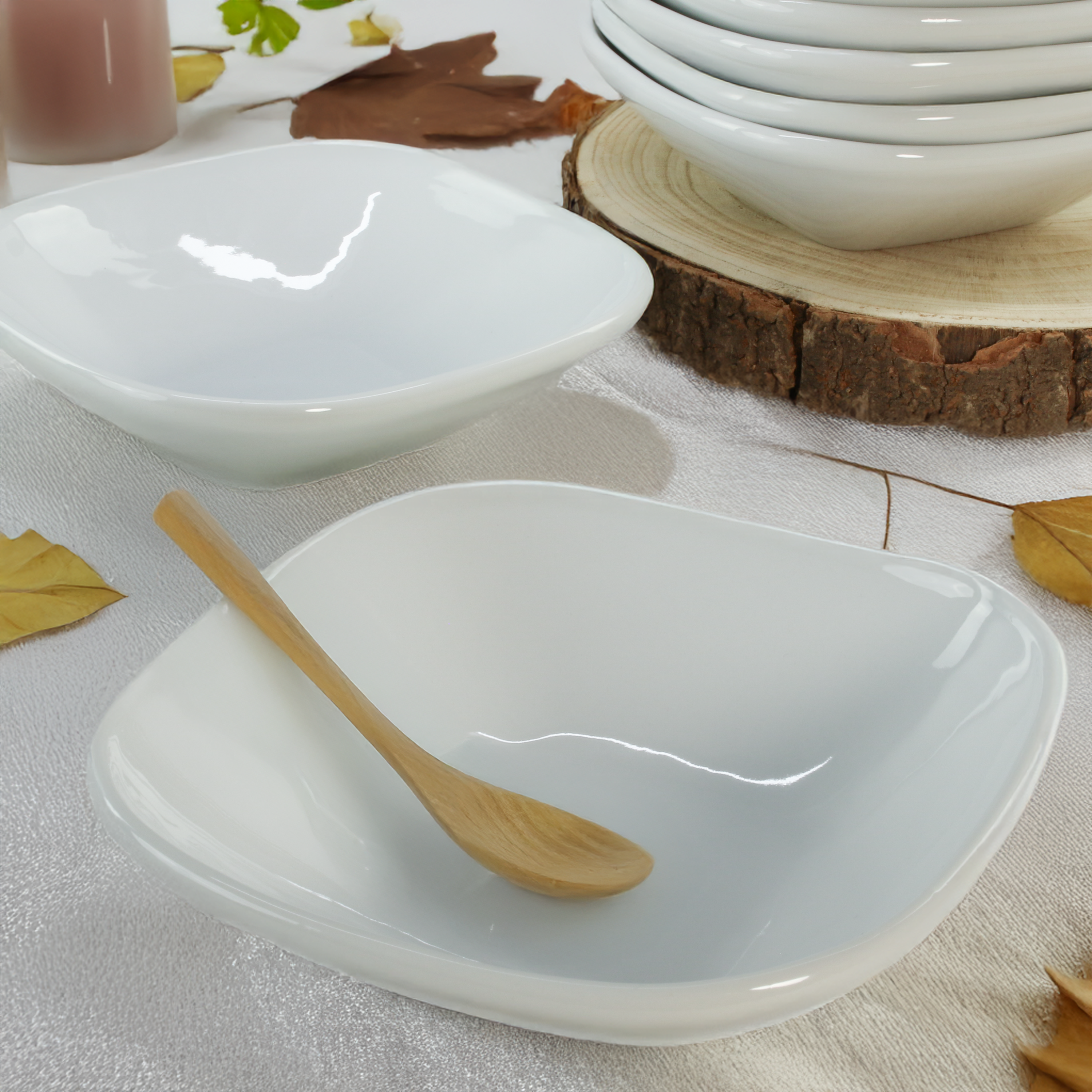 Impulse Square Dinner Bowls, Set of 8