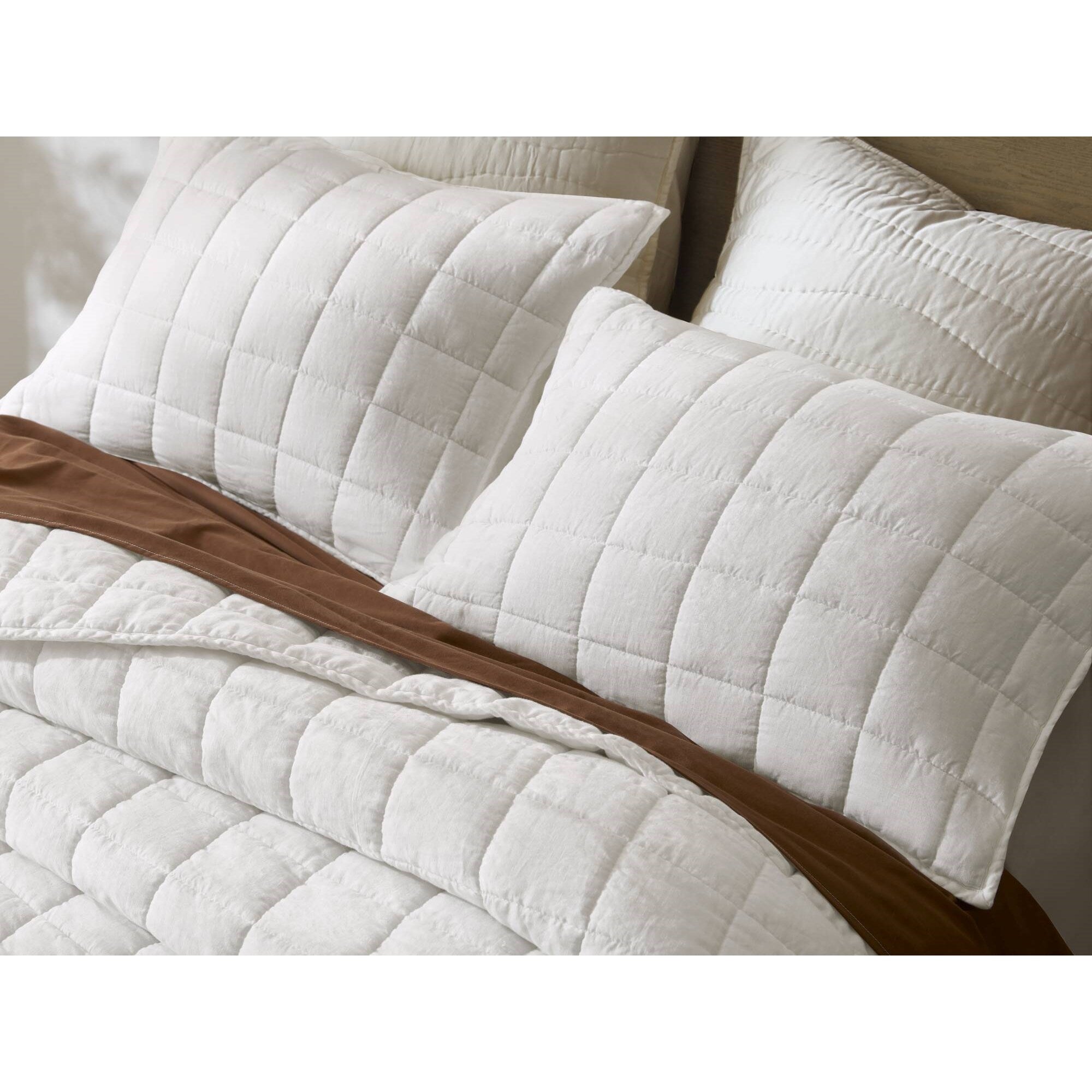 3 Piece Garment Washed French Linen Quilt Set