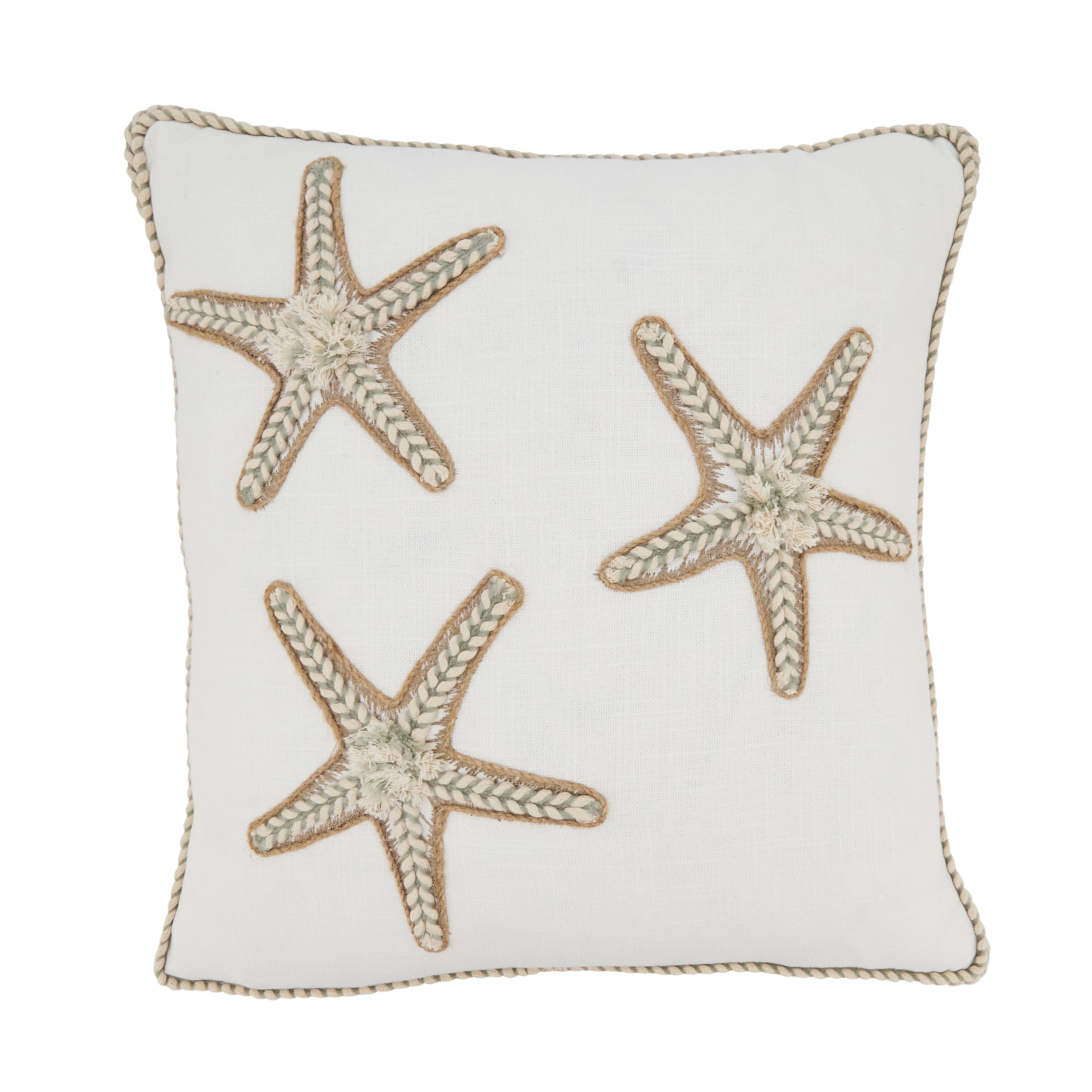 Starfish Serenity Poly Filled Throw Pillow