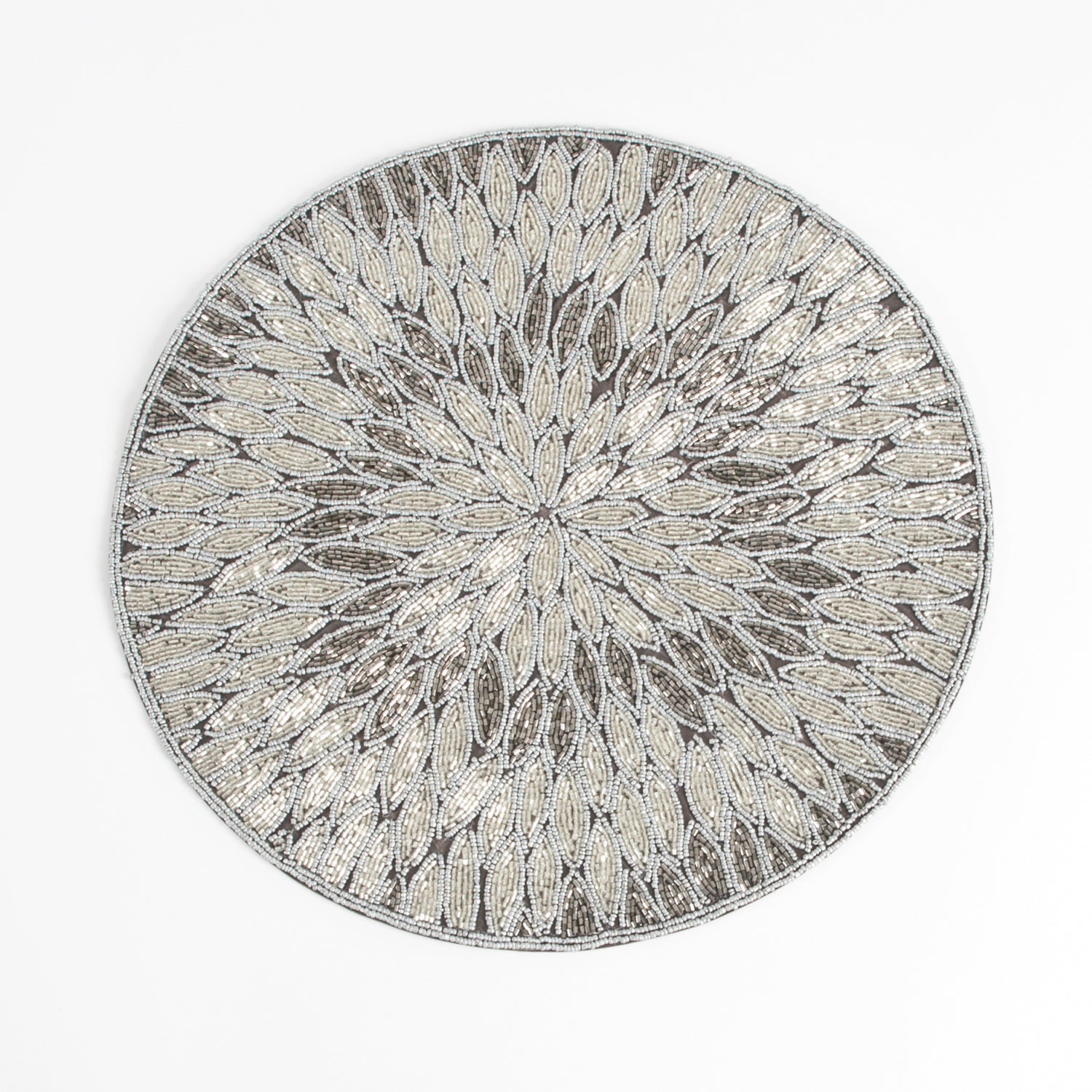Beaded Floral Design Placemat, Set of 4