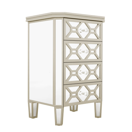 31.5" Chest with 4 Drawers and Golden Lines