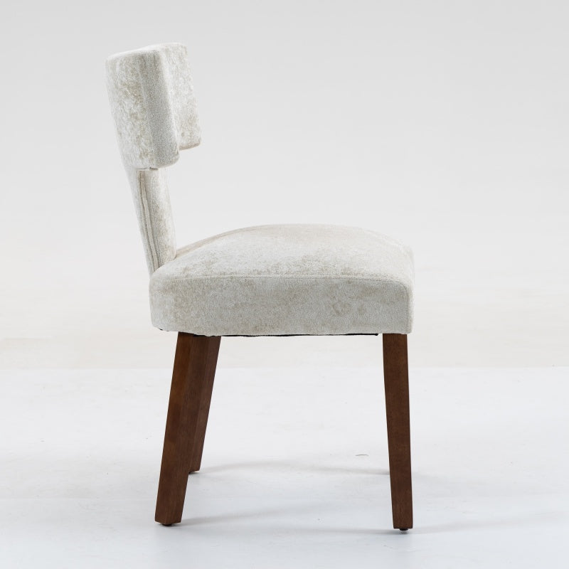 Upholstered T-Back Dining Chairs, Set of 2