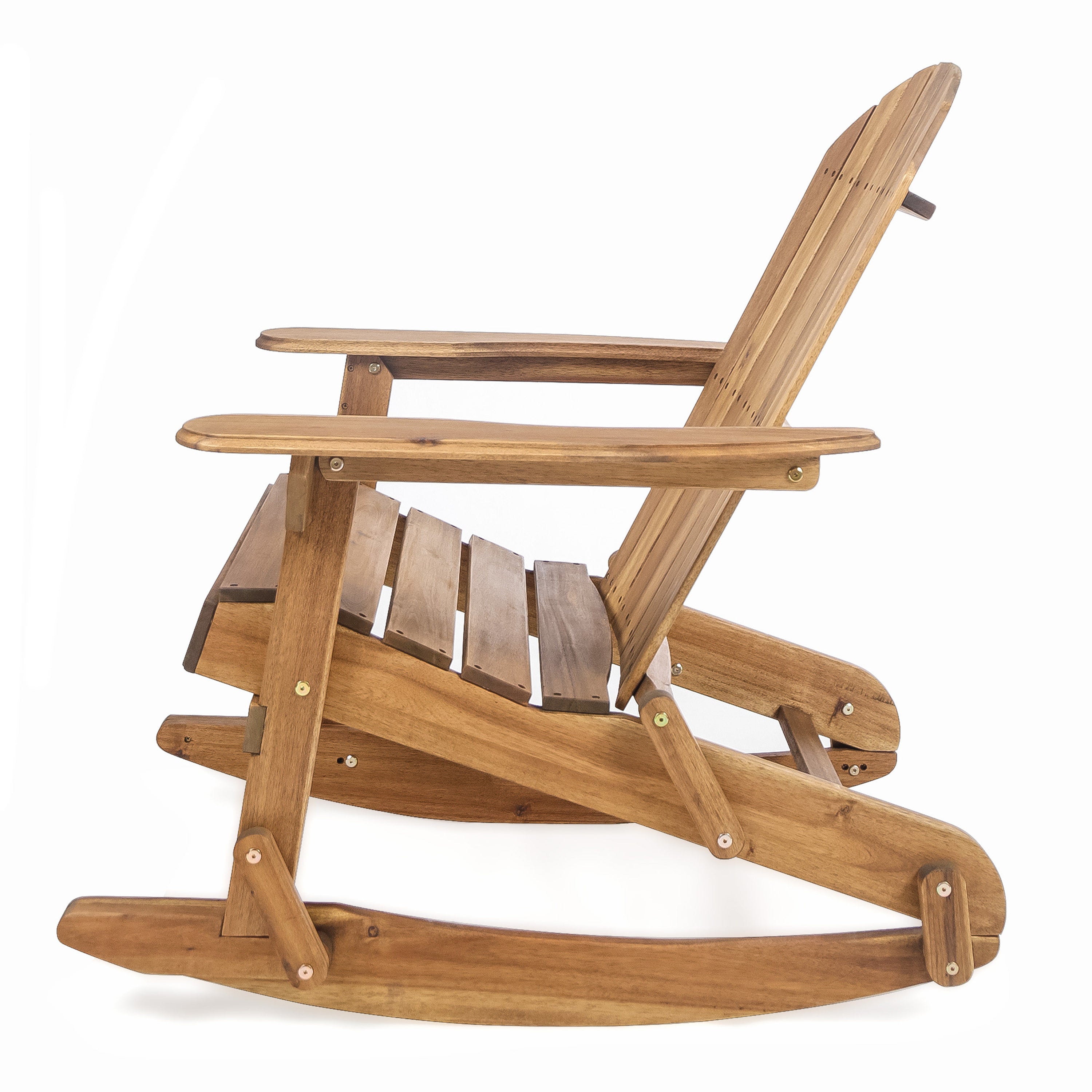 Echoes Outdoor Acacia Wood Adirondack Rocking Chair
