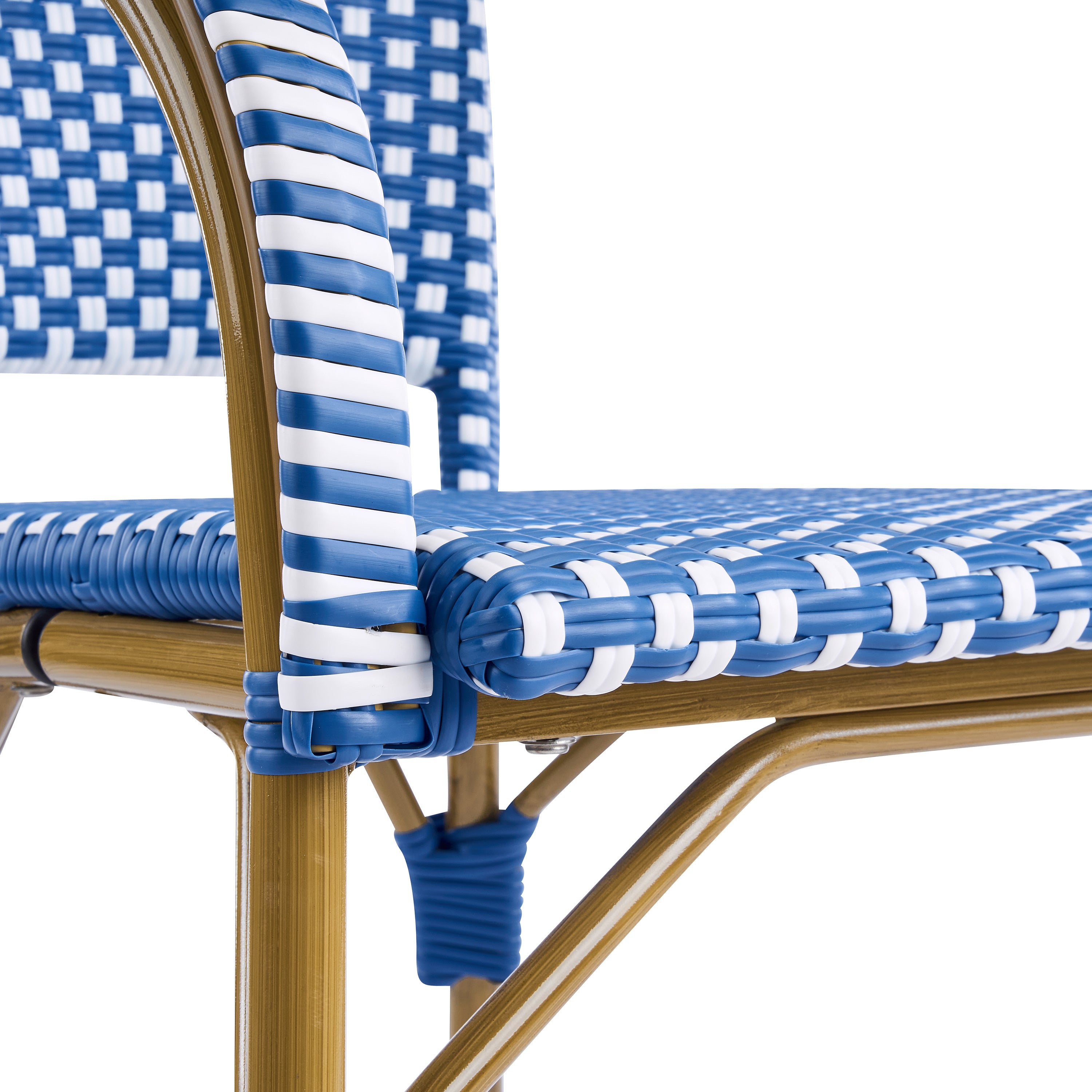 French Bistro Wicker Outdoor Dining Chair, Set of 2