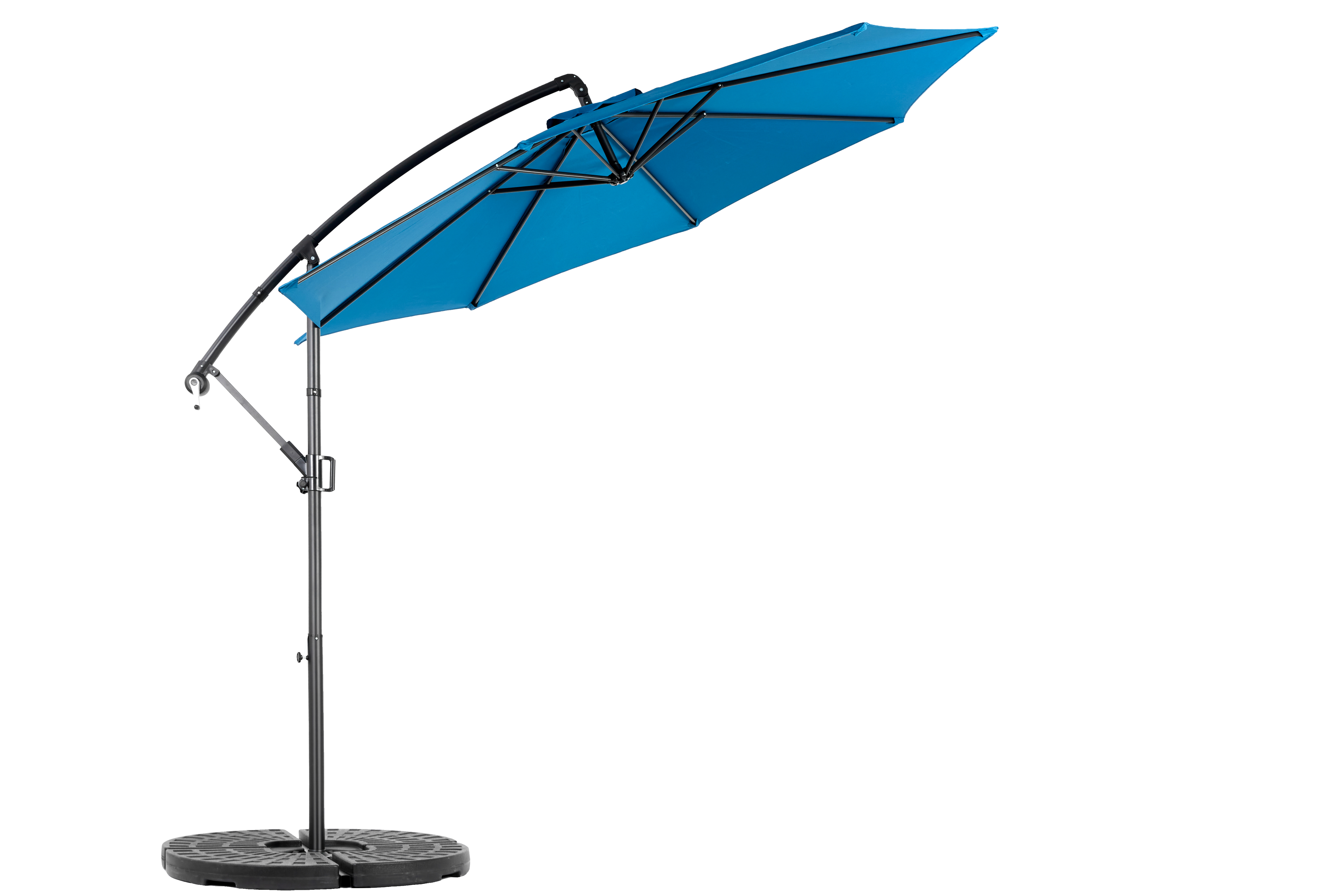 10' Offset Hanging Market Patio Umbrella w/Easy Tilt Adjustment, Base Not Included