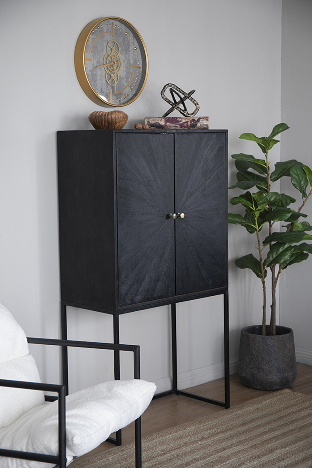 Minimalist Black Cabinet