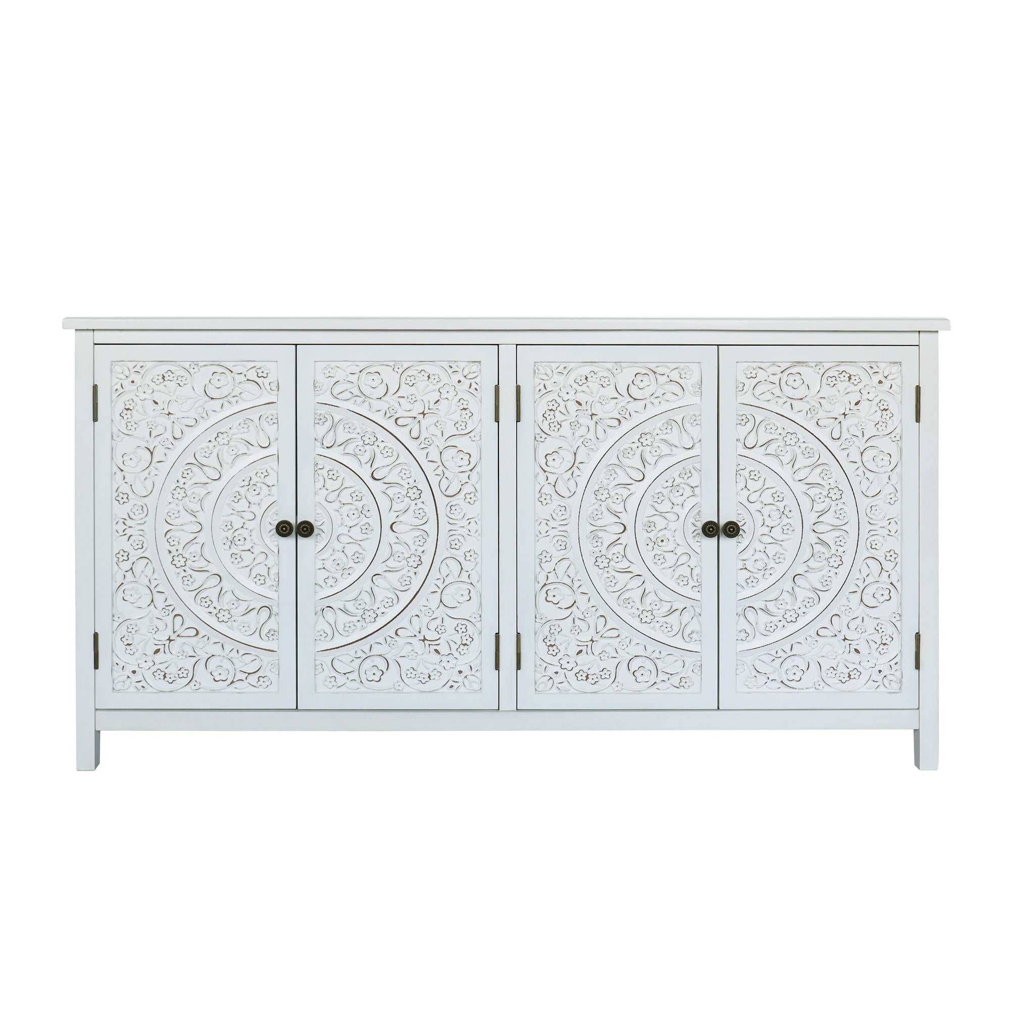 Rali 60" White Accent Cabinet with 4 Doors