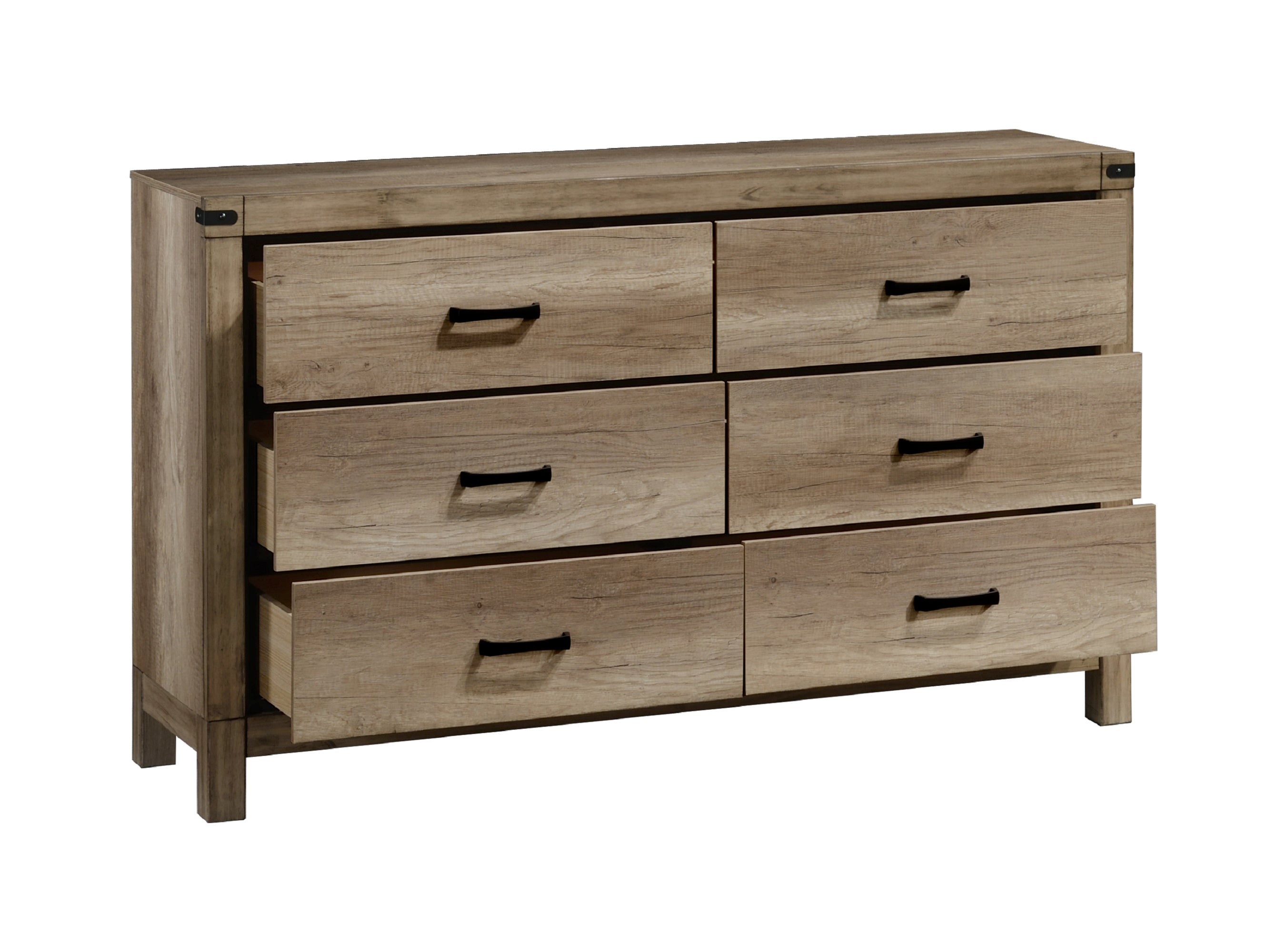 Solid Wood Six Drawer Dresser